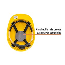 Mostrar detalles de CASCO DE SEGURIDAD VENTILADO CON AJUSTE DE MATRACA AMARILLO TRUPER Imagen de CASCO DE SEGURIDAD VENTILADO CON AJUSTE DE MATRACA AMARILLO TRUPER