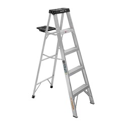 Mostrar detalles de ESCALERA DE TIJERA TIPO III CON 4 ESCALONES Y BANDEJA TRUPER Imagen de ESCALERA DE TIJERA TIPO III CON 4 ESCALONES Y BANDEJA TRUPER