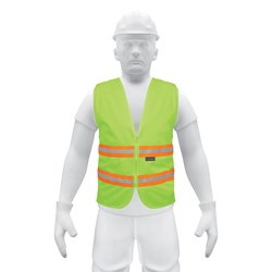 Mostrar detalles de CHALECO DE SEGURIDAD VERDE DE ALTA VISIBILIDAD CON CIERRE TRUPER Imagen de CHALECO DE SEGURIDAD VERDE DE ALTA VISIBILIDAD CON CIERRE TRUPER