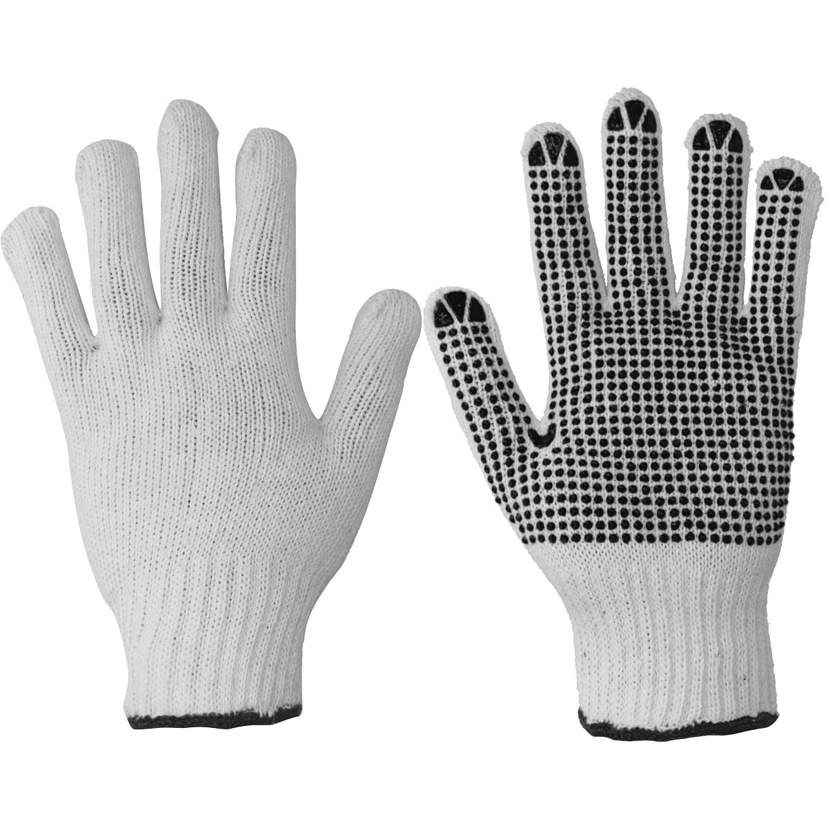 Imagen de GUANTES DE ALGODON CON PVC BLANCOS M