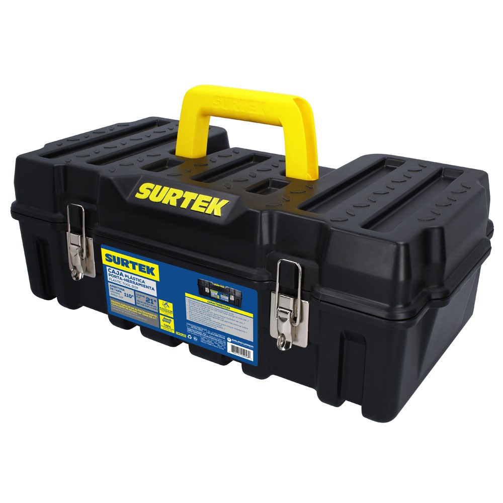Imagen de CAJA PLASTICA 21" COMPACTA CON BROCHES MET SURTEK