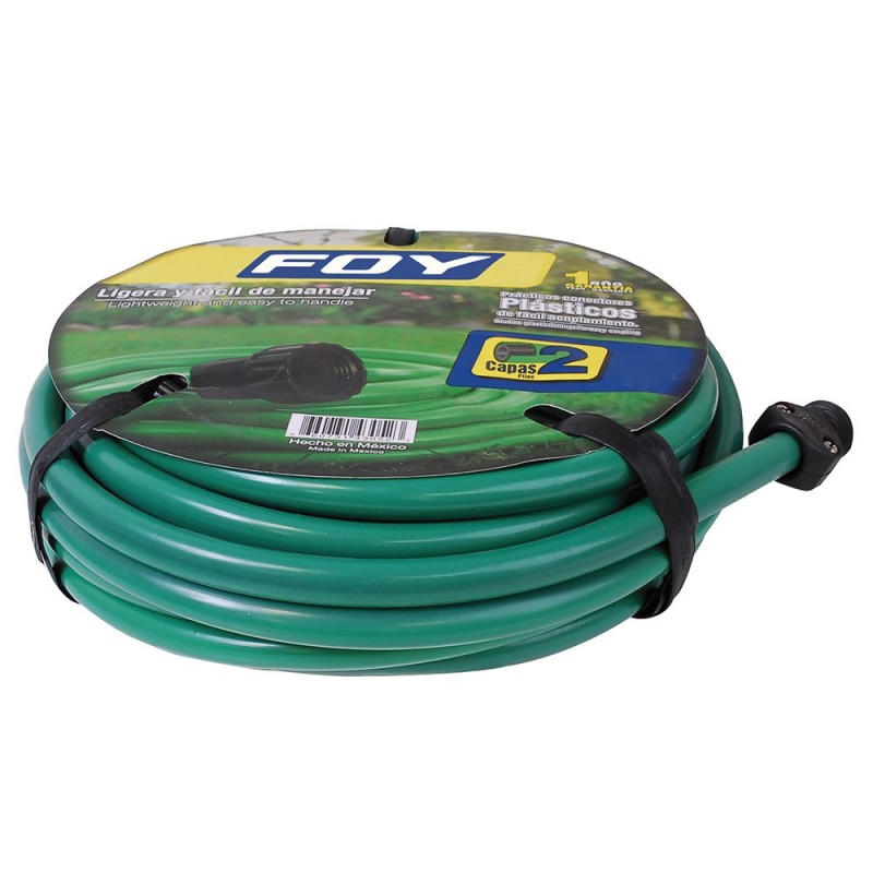 Imagen de MANGUERA LISA 2 CAPAS 1/2" ARMADA CON CONECTOR PLASTICO 15M