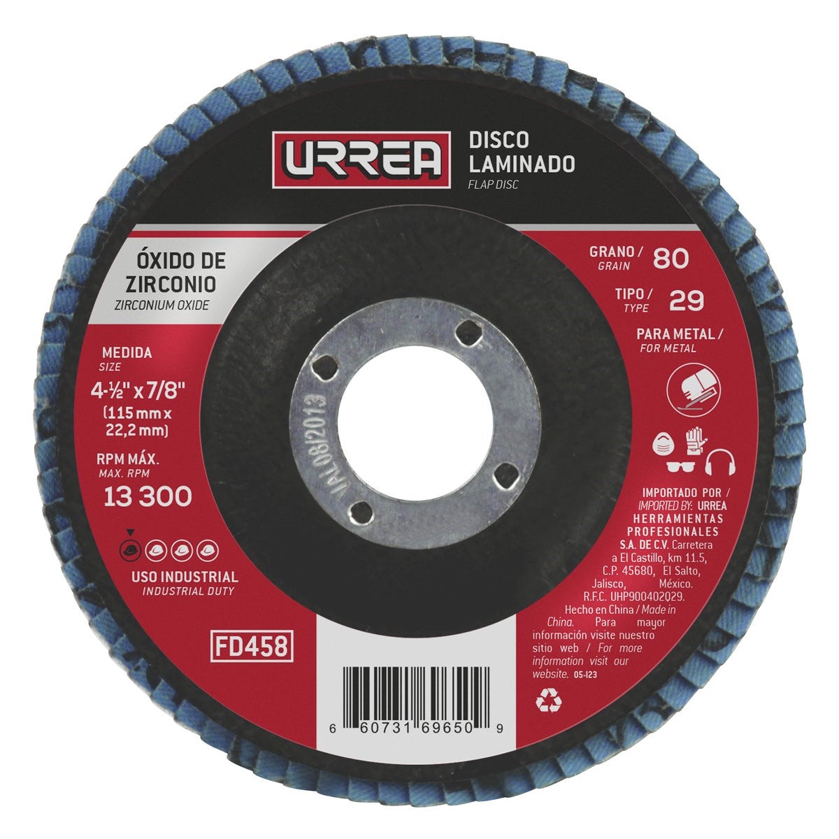 Imagen de DISCO LAMINADO 4-1/2" GRANO 80