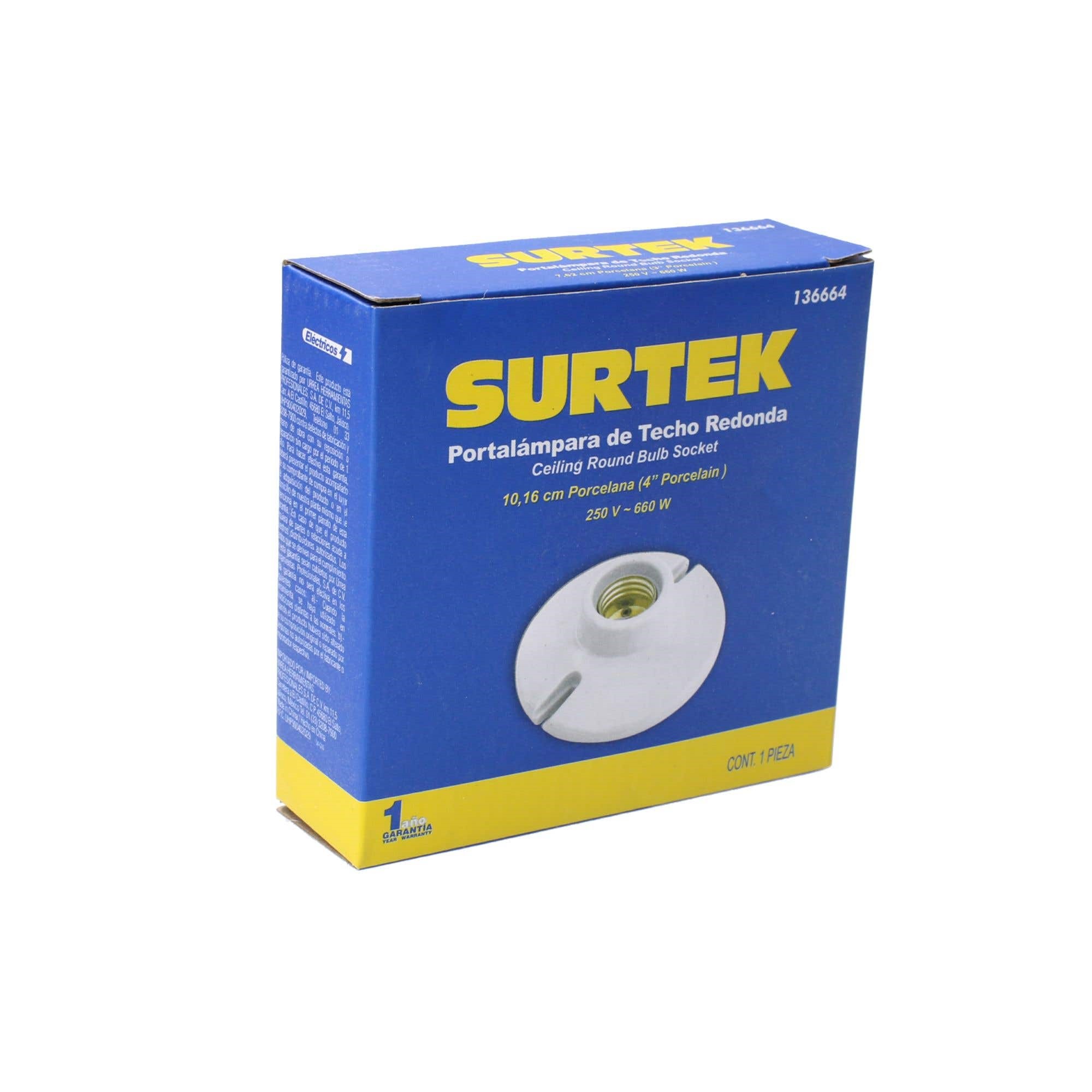 Imagen de PORTALAMPARA REDONDO PORCE TECHO 4" SURTEK