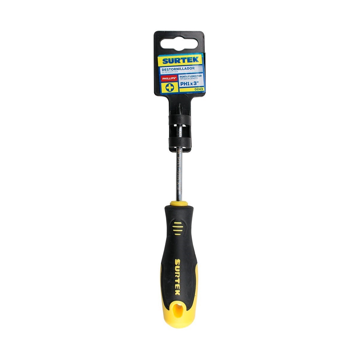 Imagen de DESARMADOR BIMATERIAL PHILLIPS #1 3/16" X 3" SURTEK