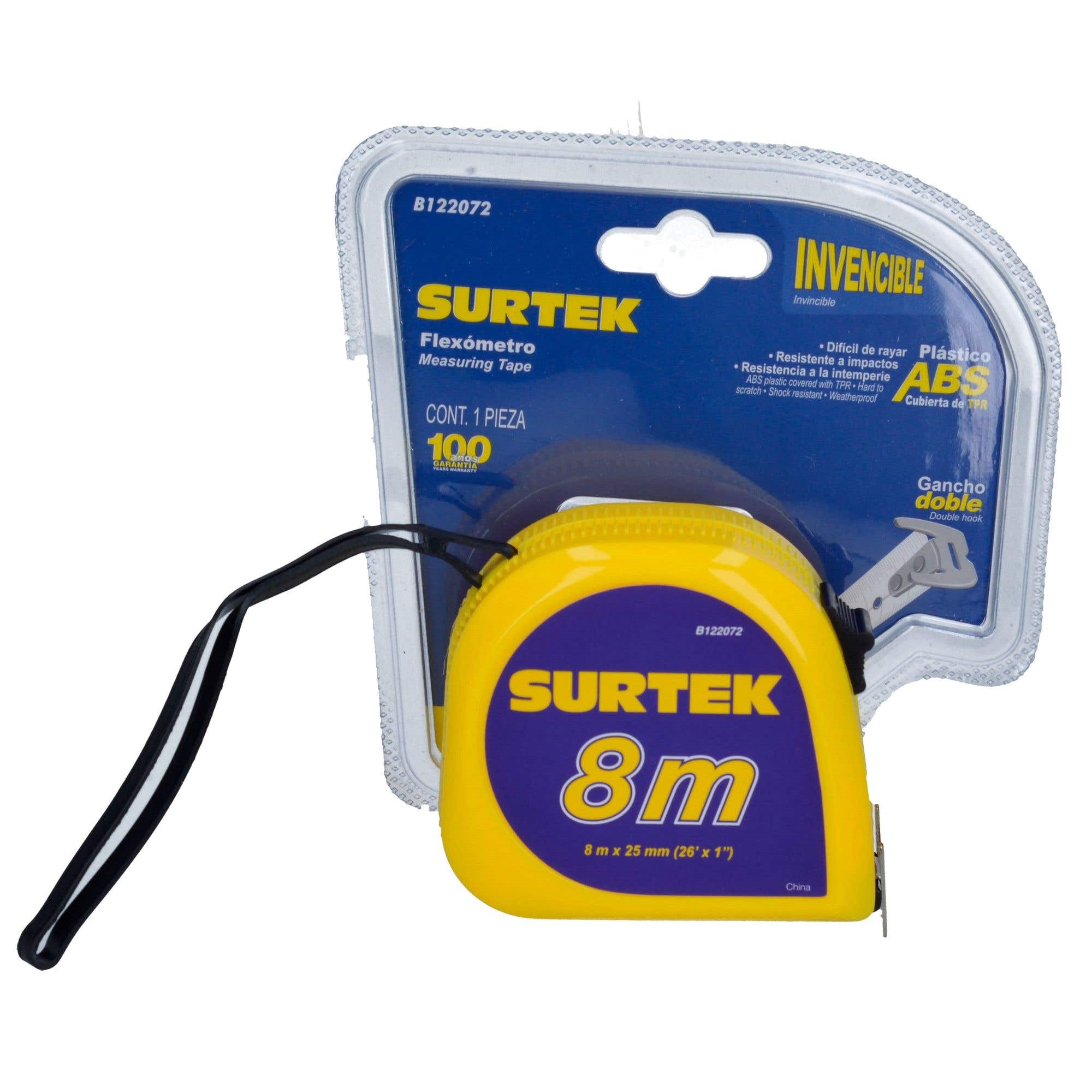 Imagen de FLEXOMETRO DE INVENCIBLE 8 MTS X 1" SURTEK