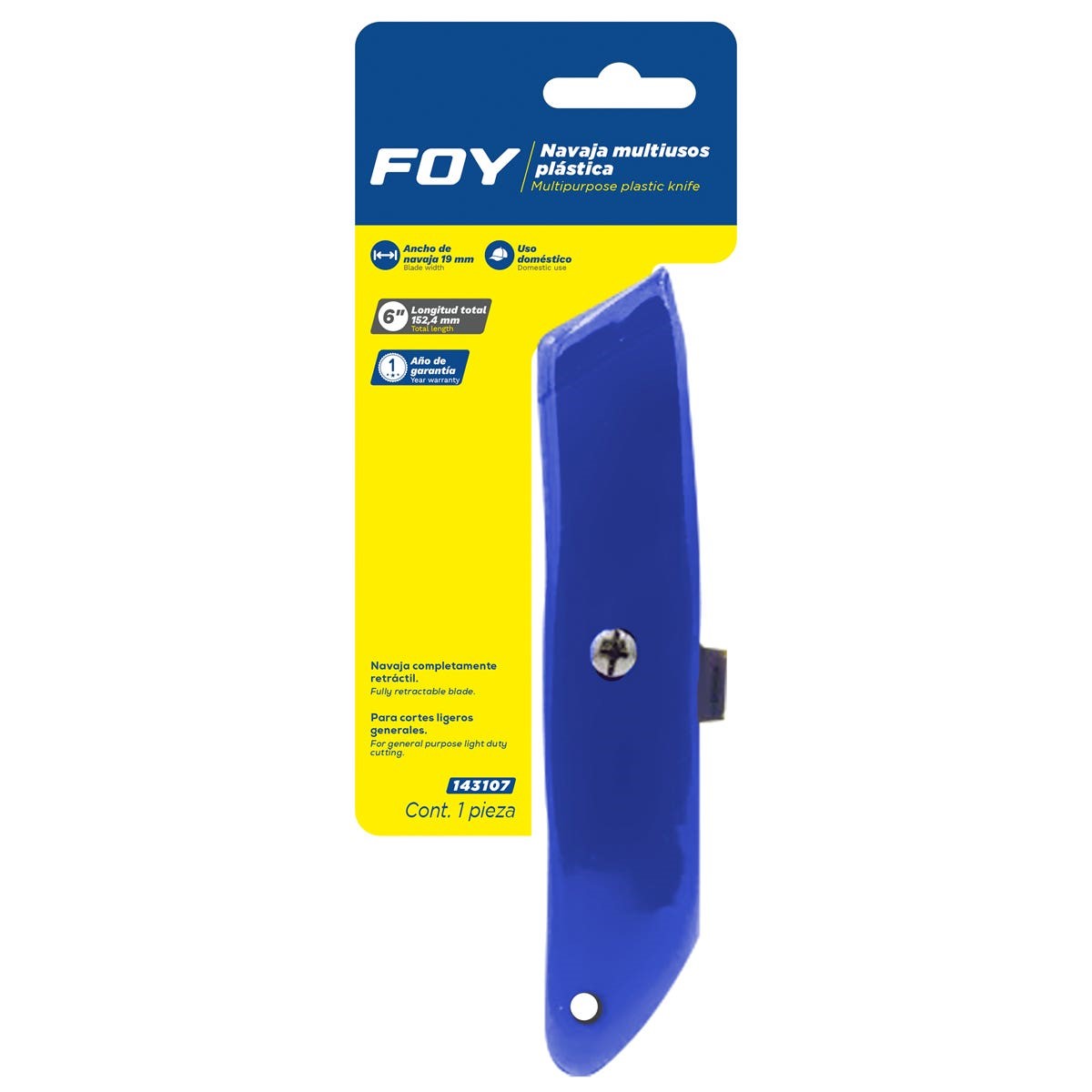 Imagen de NAVAJA MULTIUSOS PLASTICA FOY