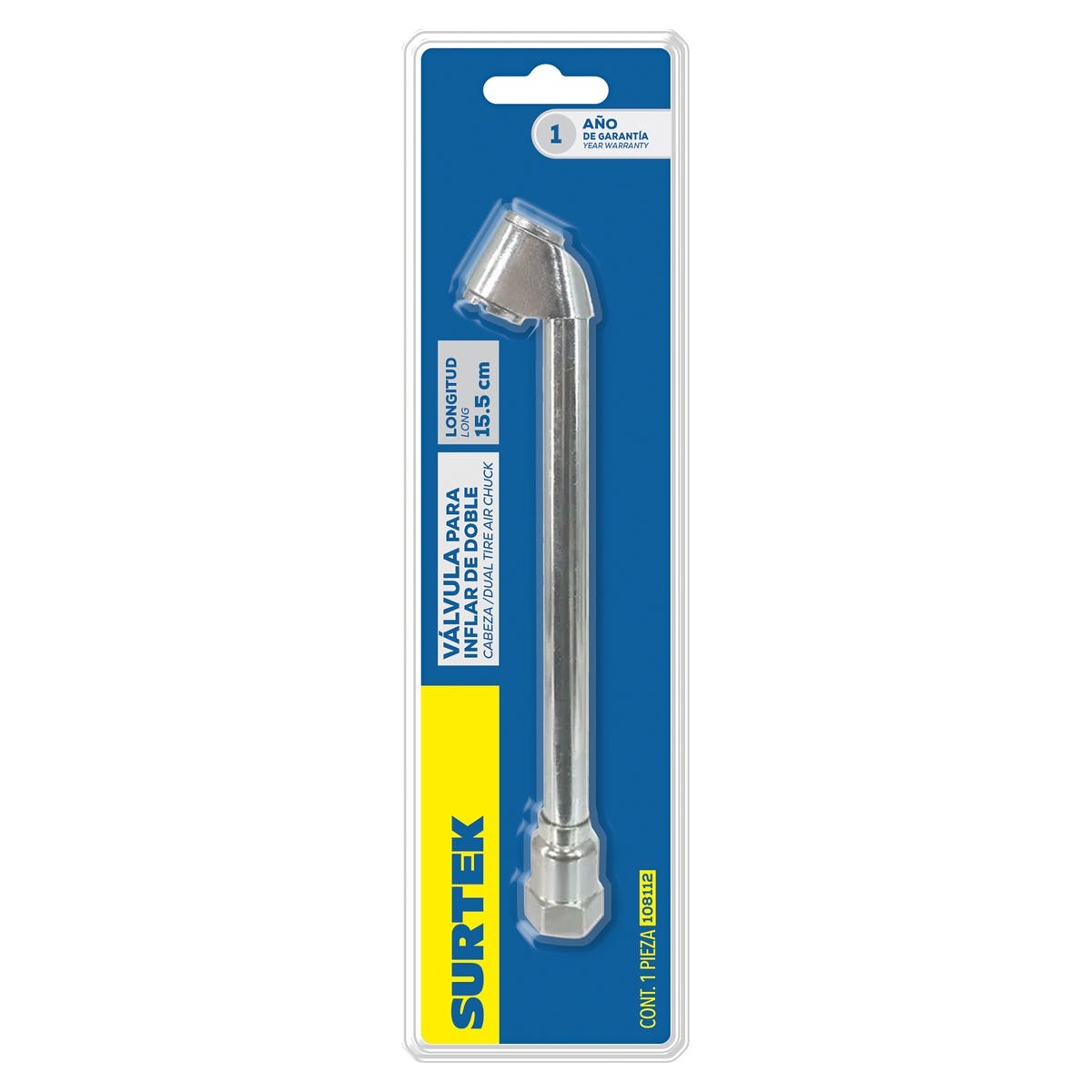Imagen de CABEZA DOBLE PARA INFLAR 1/4" NPT SURTEK