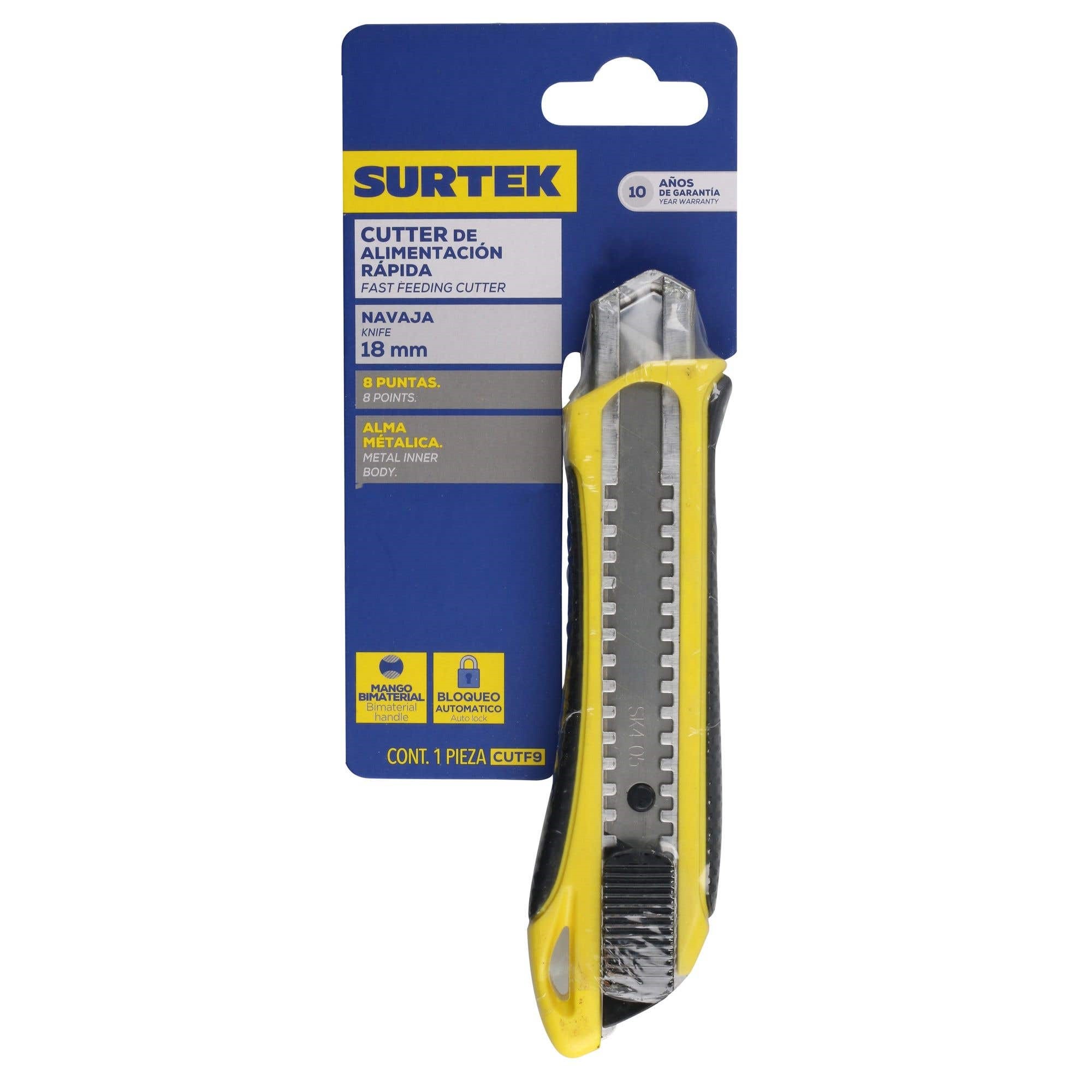 Imagen de CUTTER DE 8 PUNTAS ALMA METALICA SURTEK