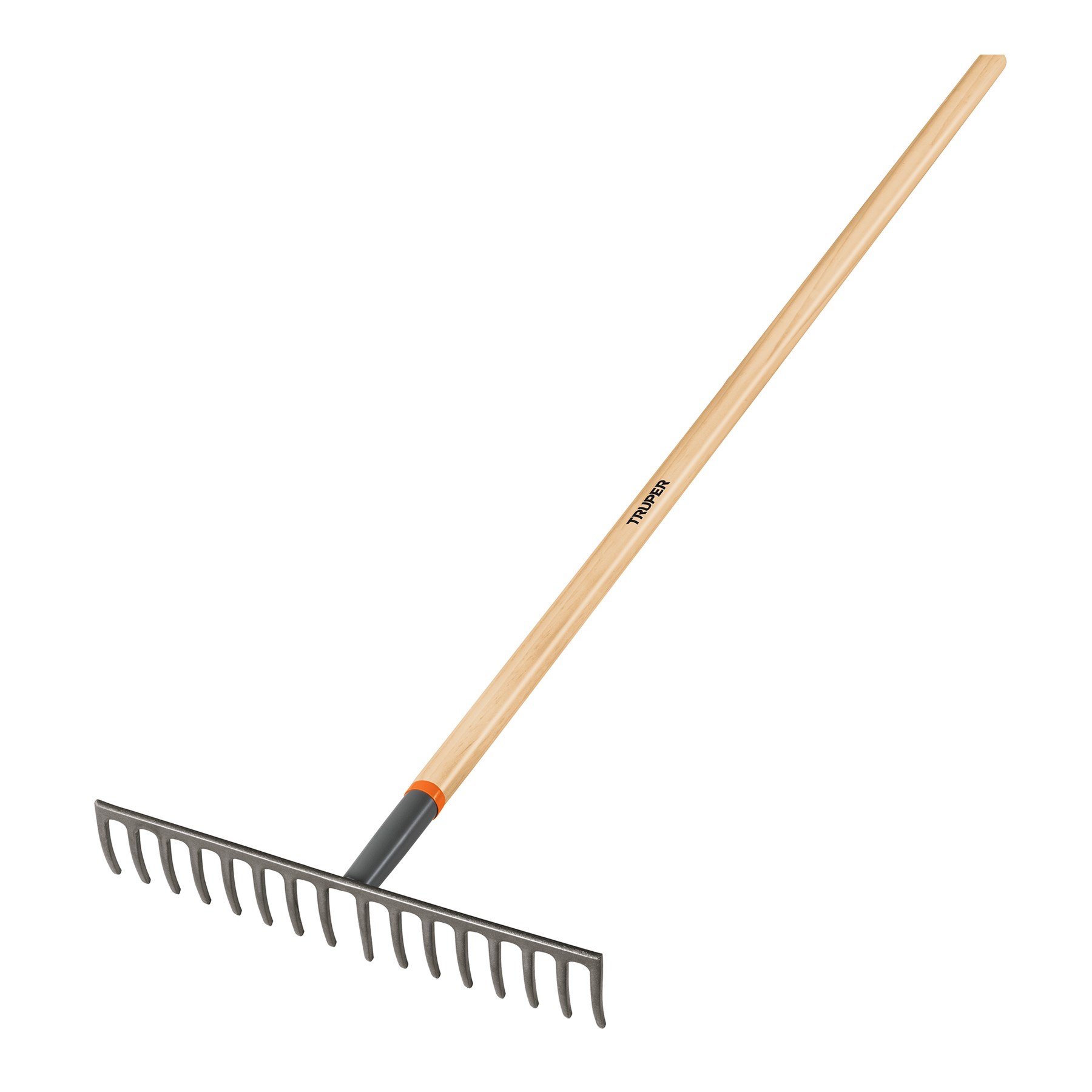 Imagen de RASTRILLO RECTO DE 16 DIENTES CON MANGO DE 60" TRUPER