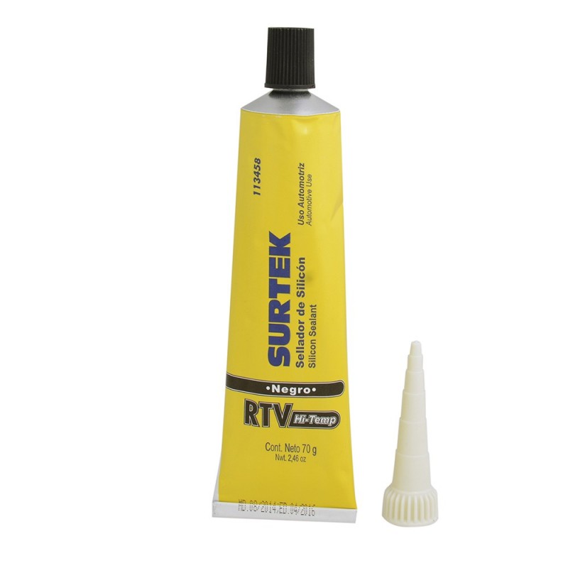Imagen de SILICON PARA ALTA TEMPERATURA EN TUBO NEGRO 70 GR SURTEK