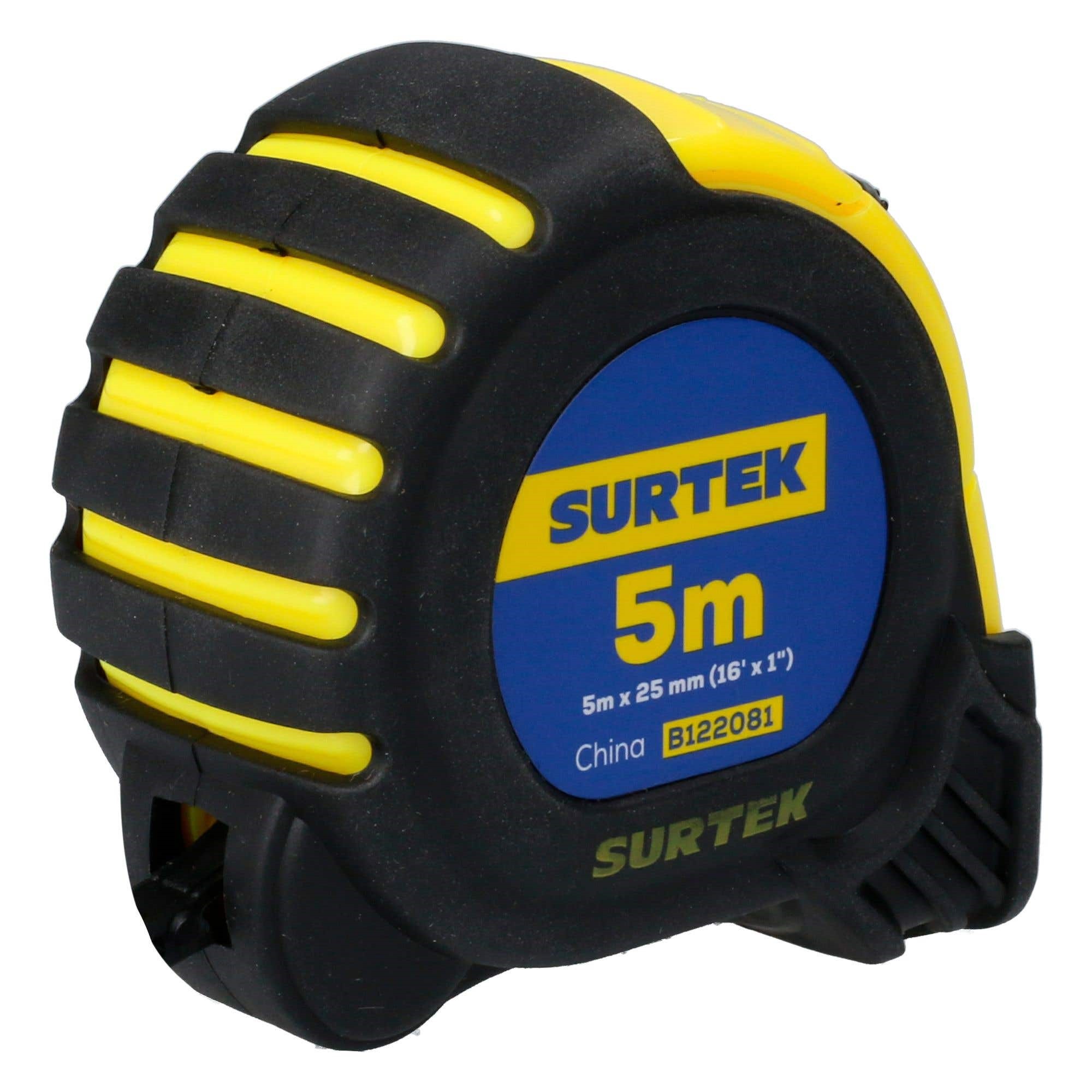 Imagen de CINTA DE MEDIR CON CARCASA ANTI-IMPACTO 5 MTS X 1" SURTEK