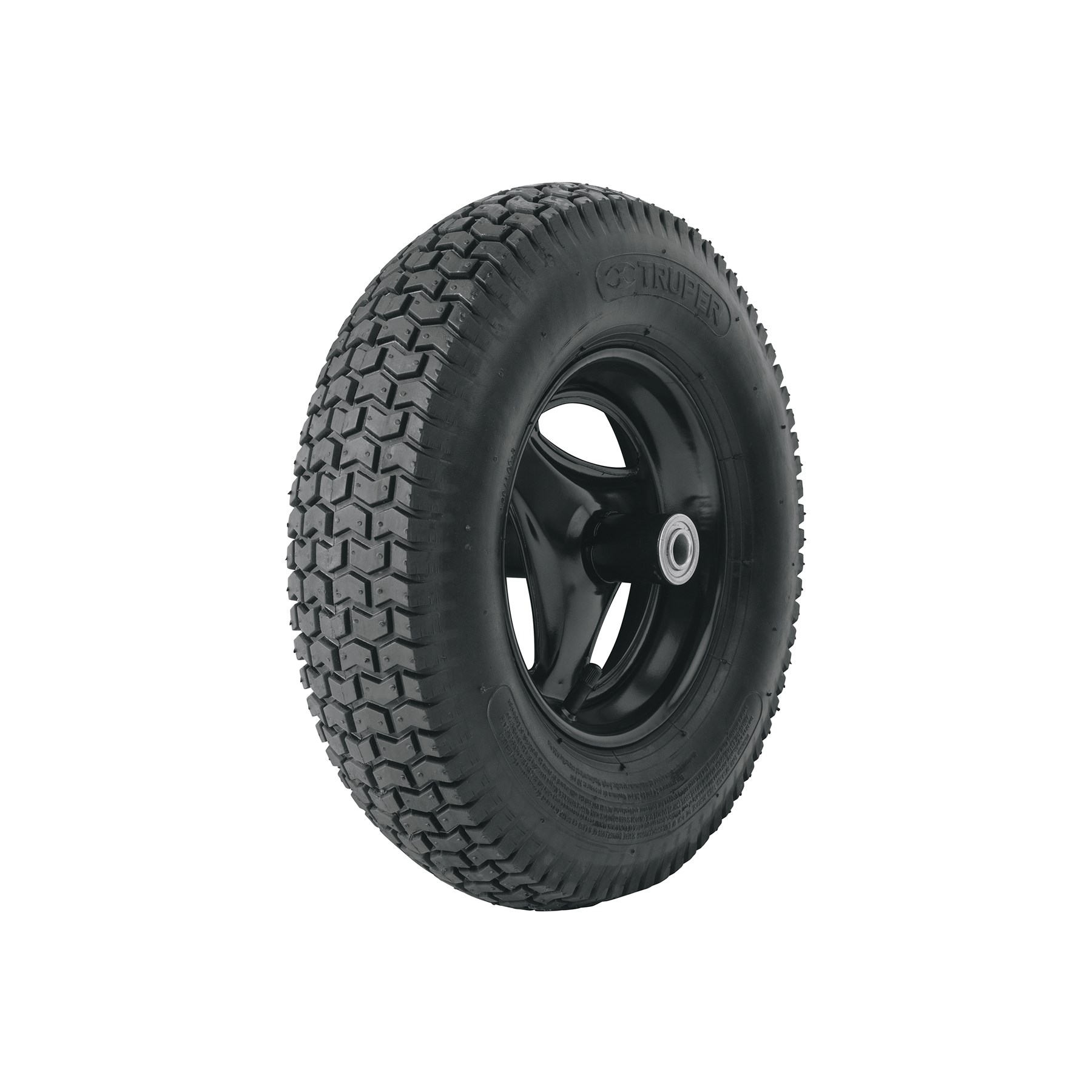 Imagen de LLANTA COMPLETA NEUMATICA DE 16" INCLUYE EJE Y BALEROS TRUPER