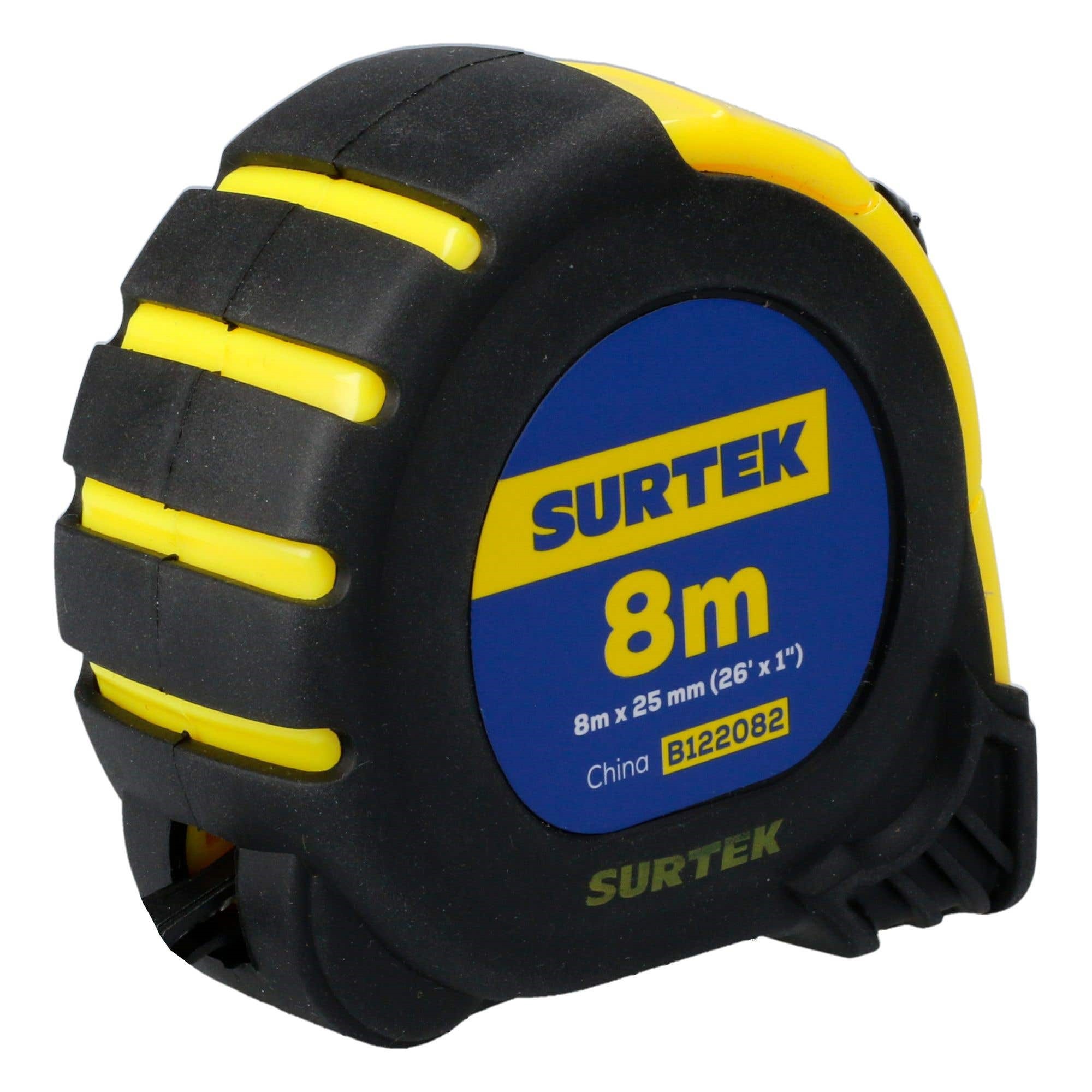 Imagen de CINTA DE MEDIR CON CARCASA ANTI-IMPACTO 8 MTS X 1" SURTEK