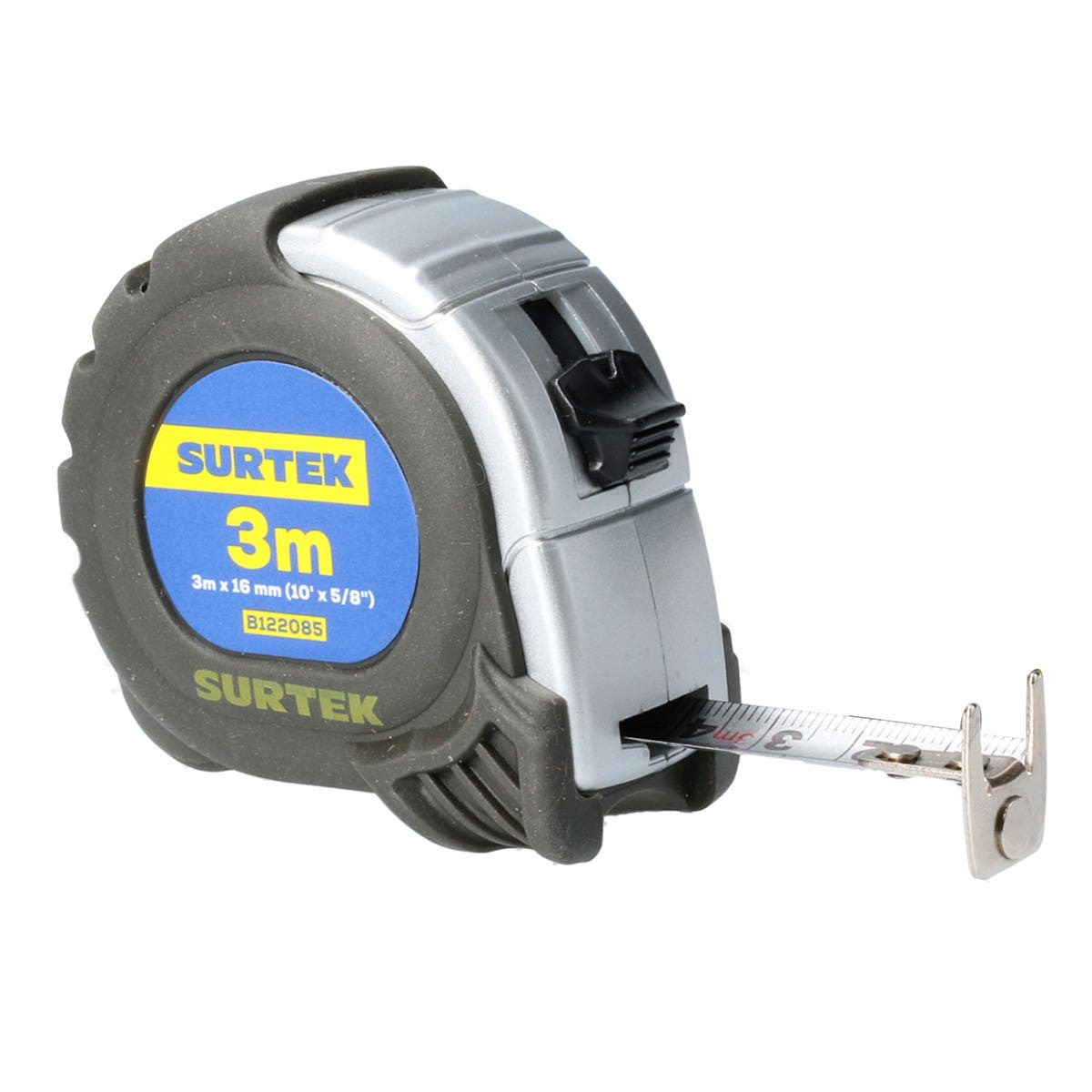 Imagen de CINTA DE MEDIR CON CARCASA ANTI-IMPACTO SILVER 3 MTS X 5/8" SURTEK