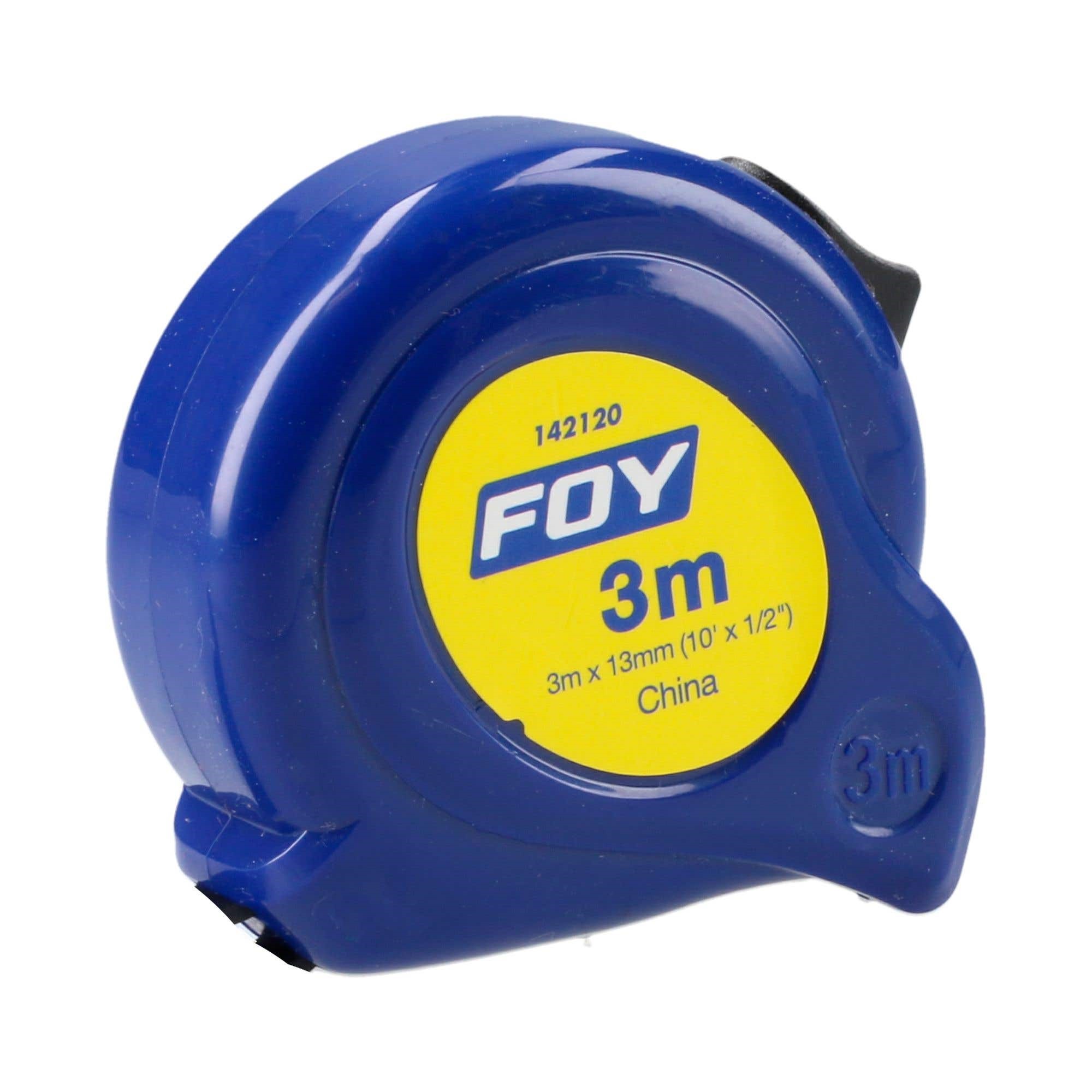 Imagen de CINTA DE MEDIR CON CARCASA DE PLASTICO 3 MTS X 1/2" AZUL FOY