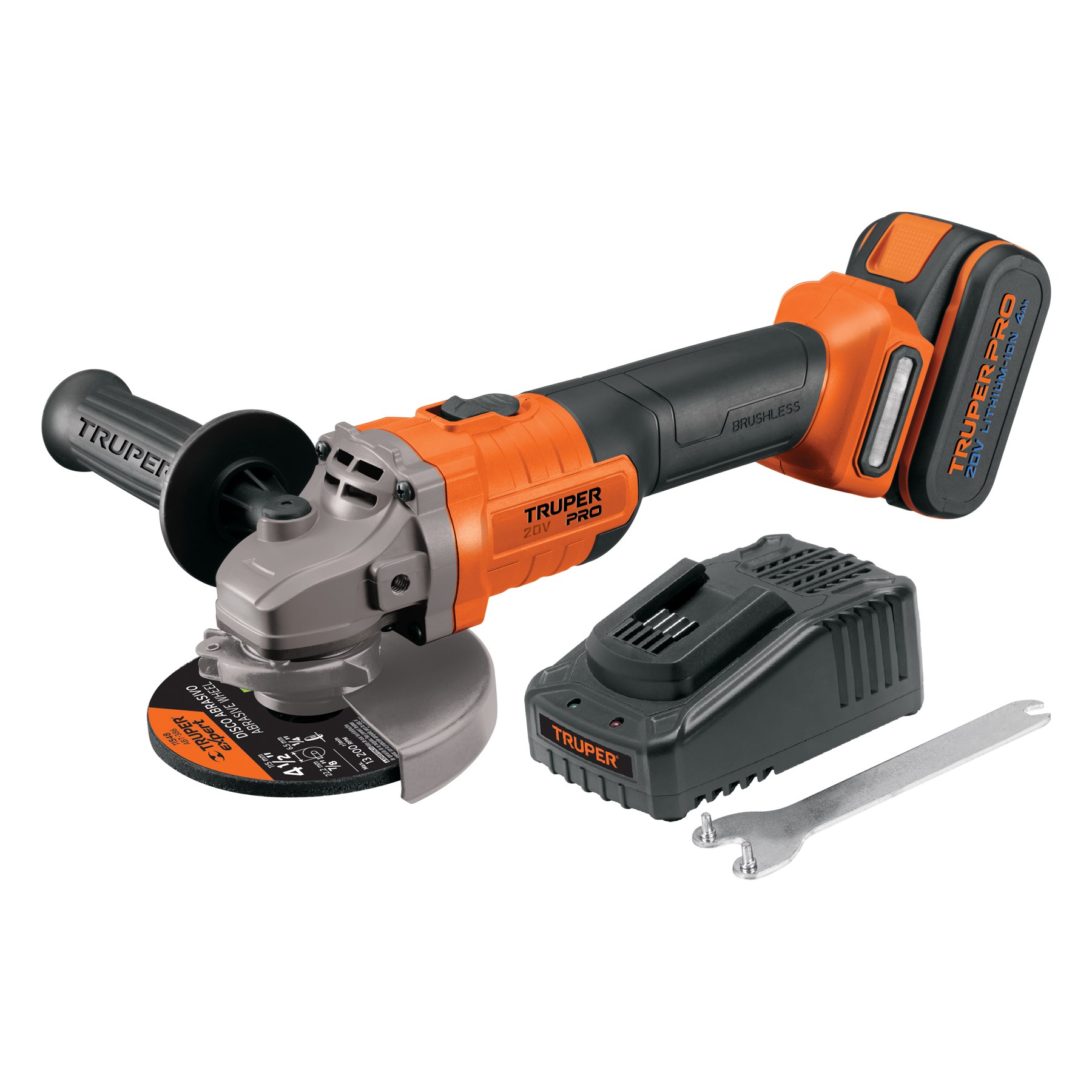 Imagen de ESMERILADORA 4-1/2  20V  1 BATERIA 4AH  TRUPER PRO