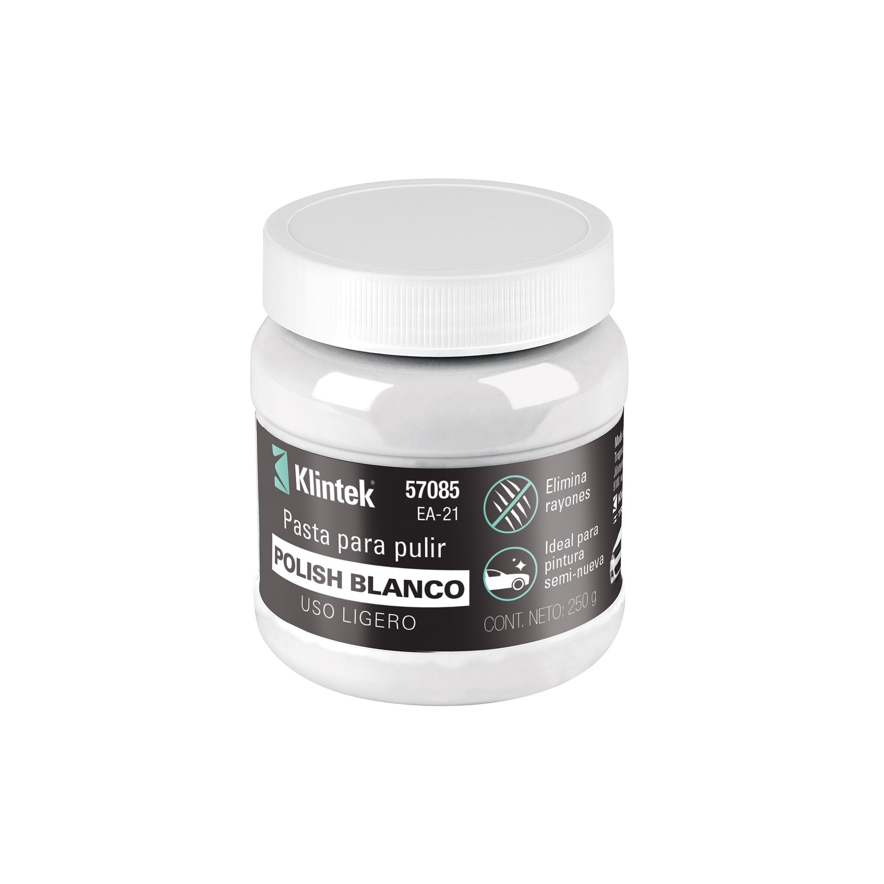 Imagen de PULIMENTO EN PASTA BLANCA PARA AUTO DE 250 GRAMOS DE USO LIGERO KLINTEK
