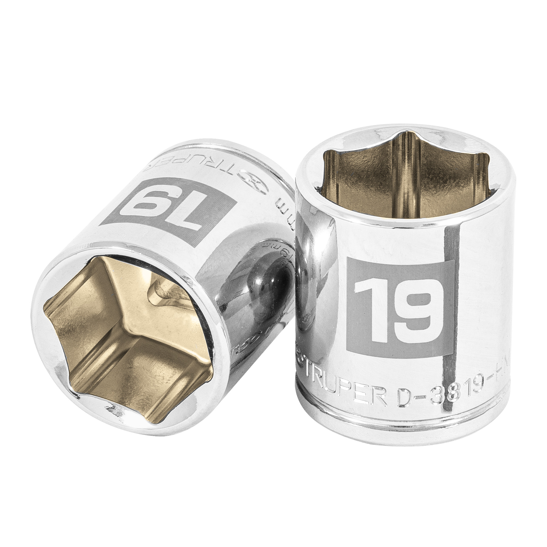 Imagen de DADO DE 19 MILIMETROS CON 6 PUNTAS Y CUADRO DE 3/8" TRUPER