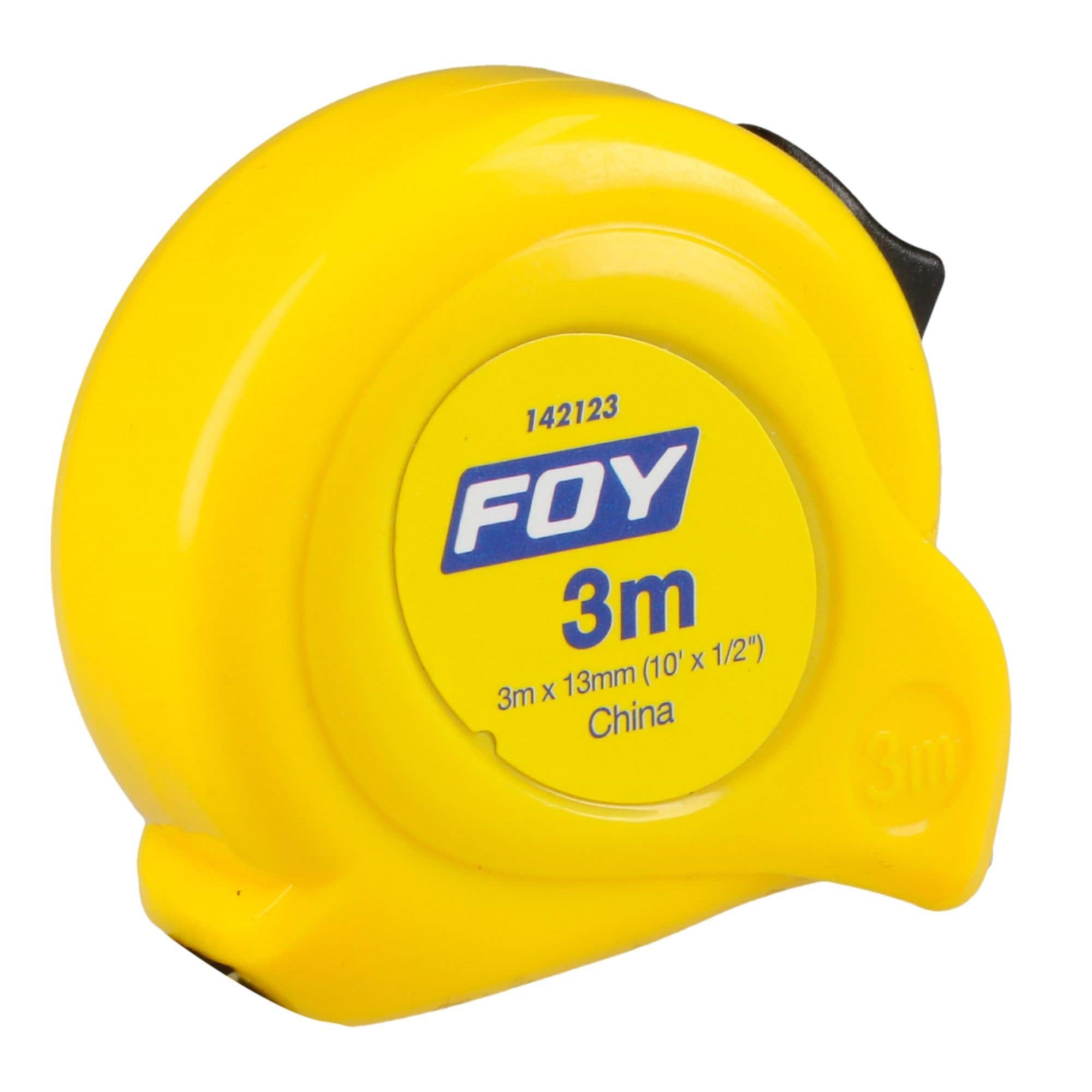 Imagen de FLEXOMETRO 3 MTS X 1/2" AMARILLO FOY