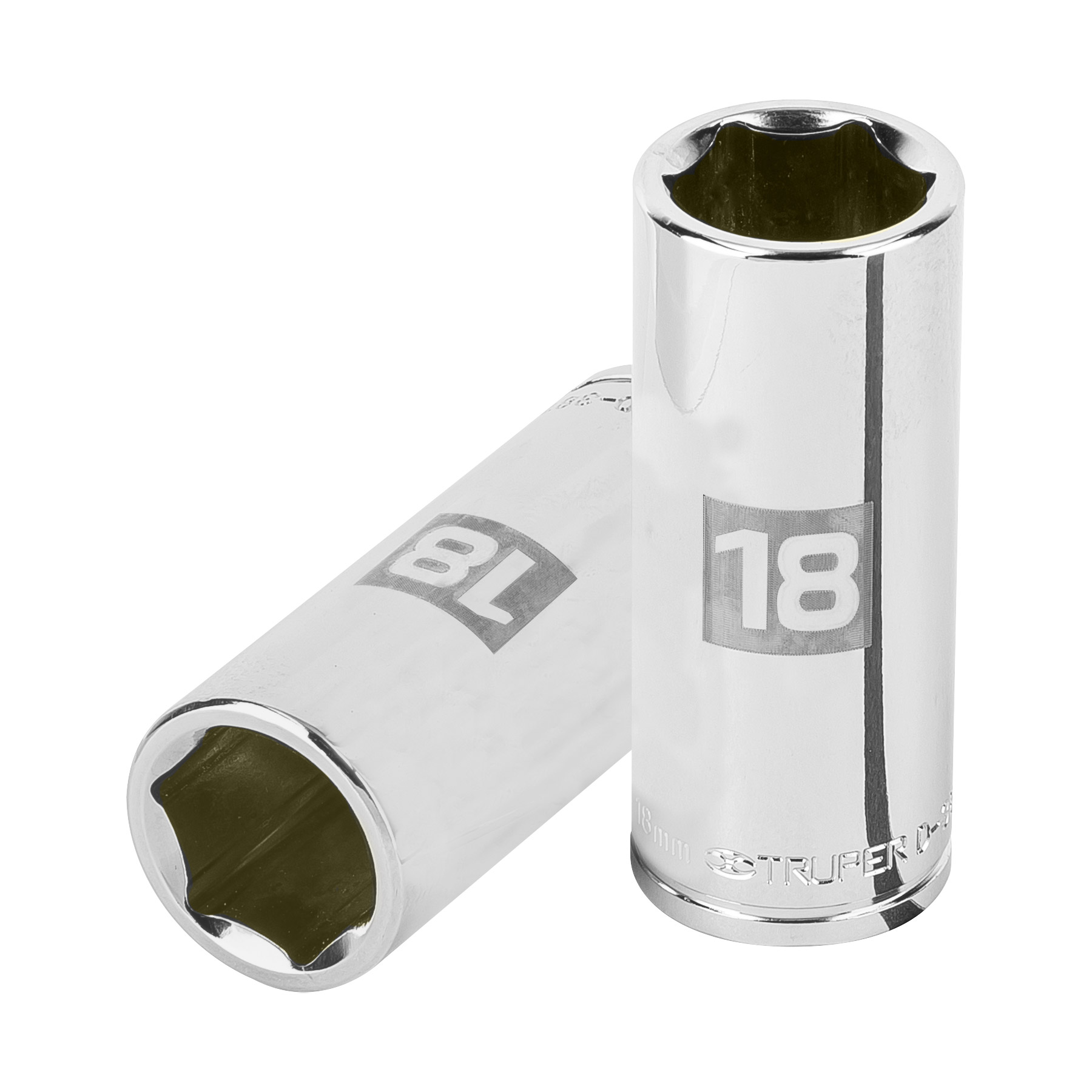 Imagen de DADO LARGO DE 18 MILIMETROS CON 6 PUNTAS Y CUADRO DE 3/8" TRUPER