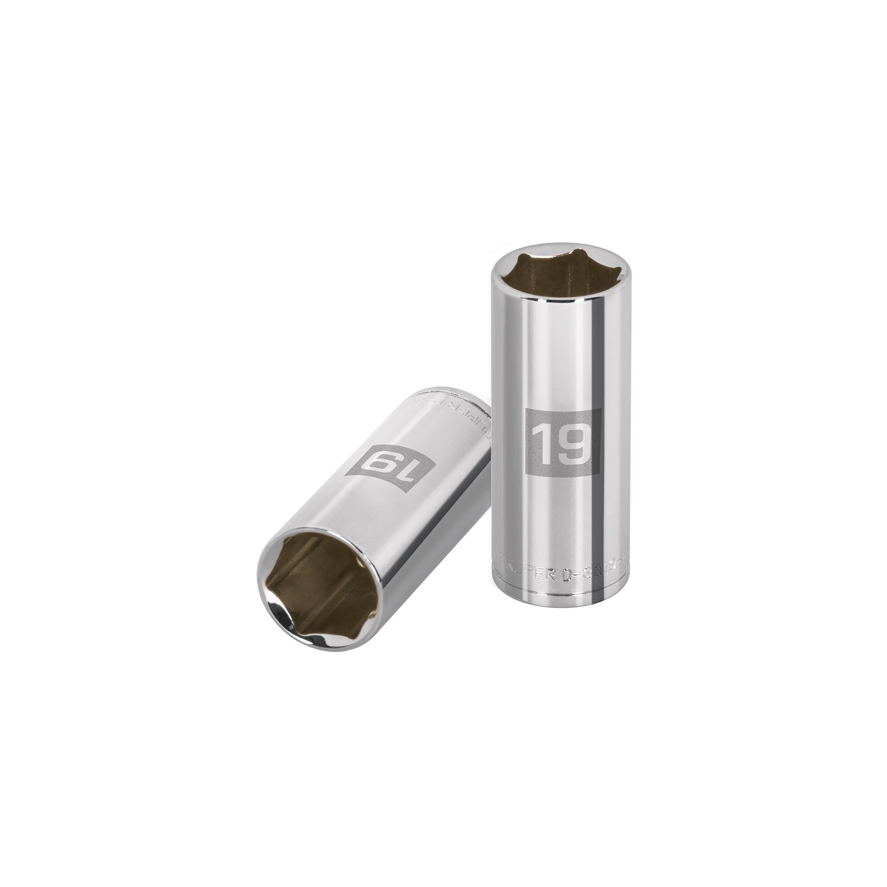 Imagen de DADO LARGO DE 19 MILIMETROS CON 6 PUNTAS Y CUADRO DE 3/8" TRUPER