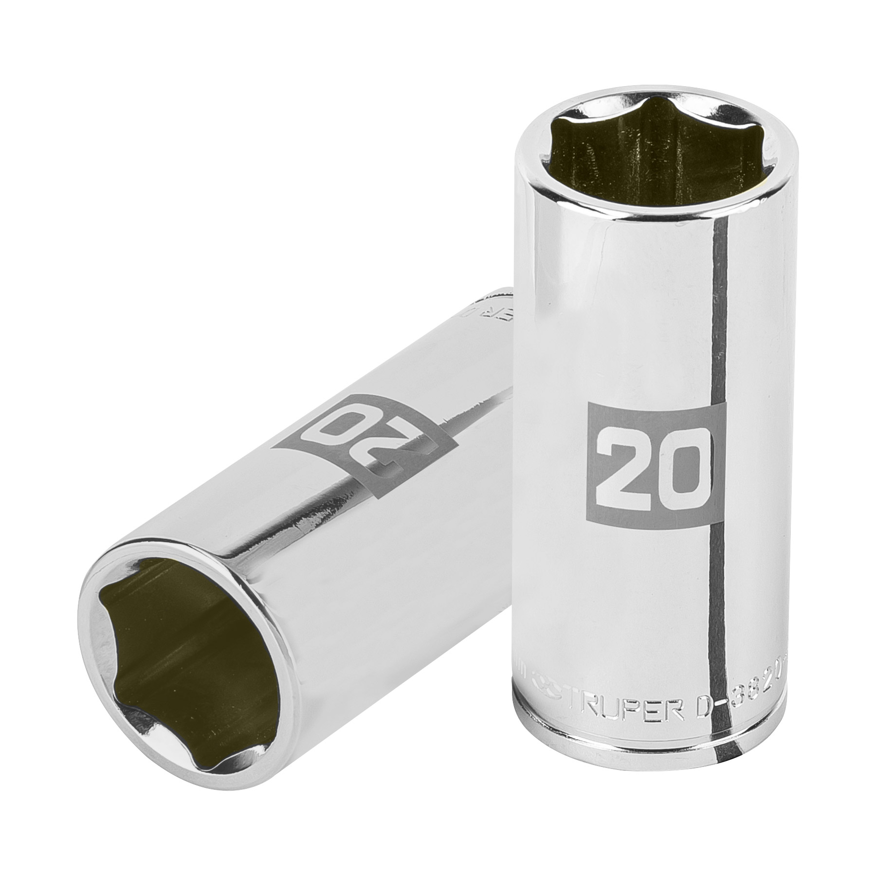 Imagen de DADO LARGO DE 20 MILIMETROS CON 6 PUNTAS Y CUADRO DE 3/8" TRUPER