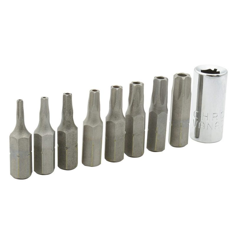 Imagen de JUEGO DE PUNTAS TORX SEGURIDAD HEXAGONO 1/4" 9 PZA EN AMPOLLA URREA