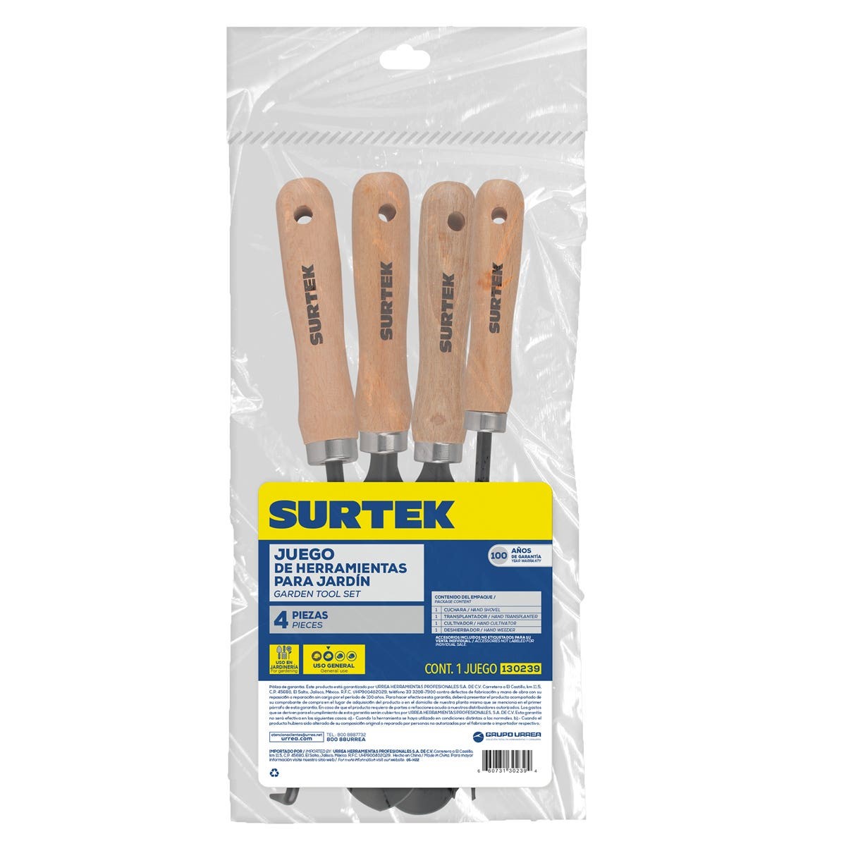 Imagen de JUEGO HERRAMINETAS PARA JARDIN 4PZ