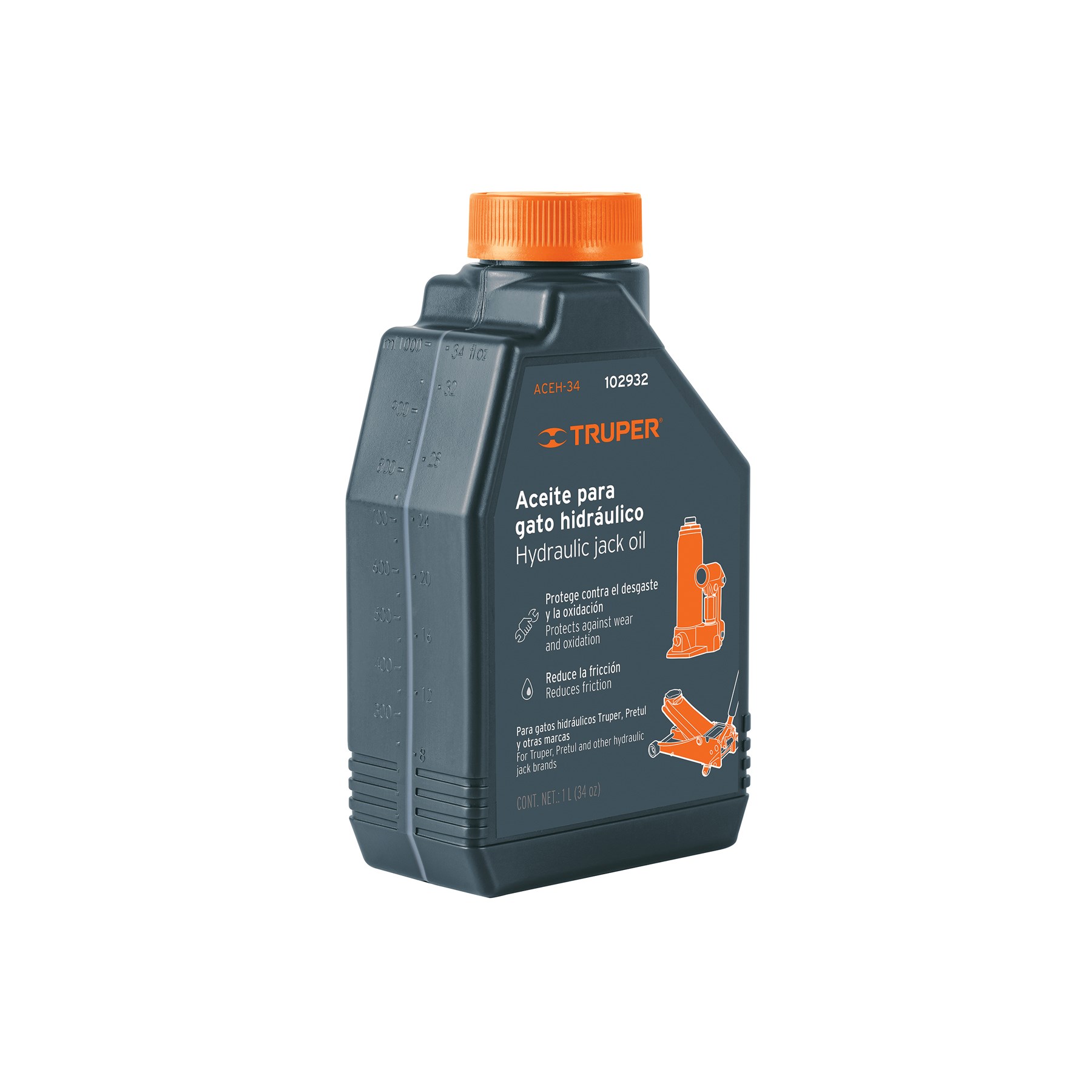 Imagen de ACEITE PARA GATOS HIDRAULICOS DE 1 LITRO TRUPER