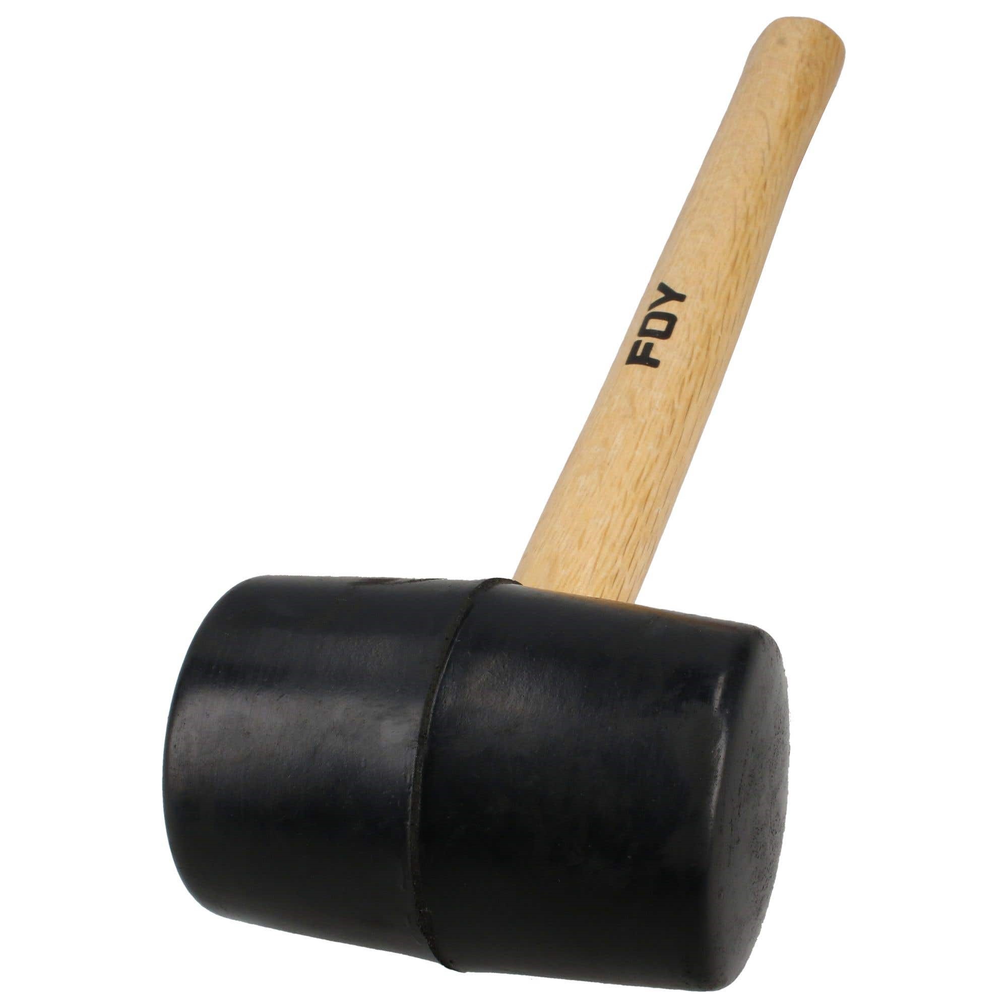 Imagen de MAZO CON CABEZA DE HULE NEGRO CON MANGO DE MADERA DE 11" DE 16 OZ FOY