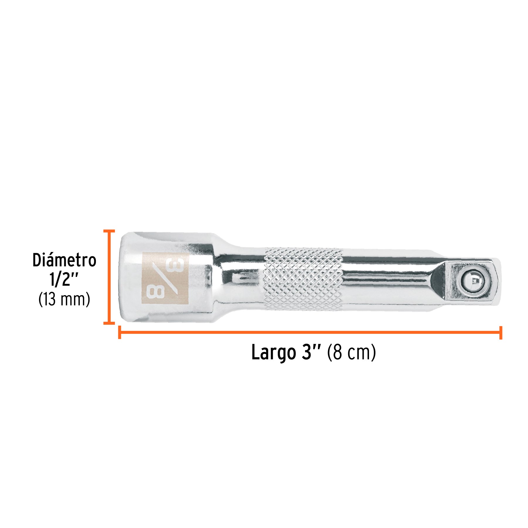 Imagen de EXTENSION DE 3" PARA MATRACA CON CUADRO DE 3/8" TRUPER