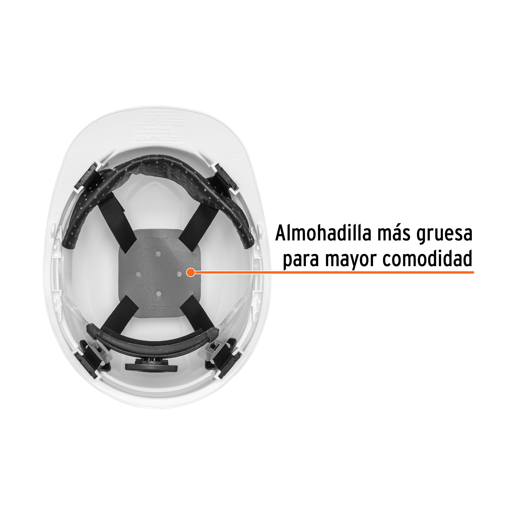 Imagen de CASCO DE SEGURIDAD CON AJUSTE DE MATRACA BLANCO TRUPER