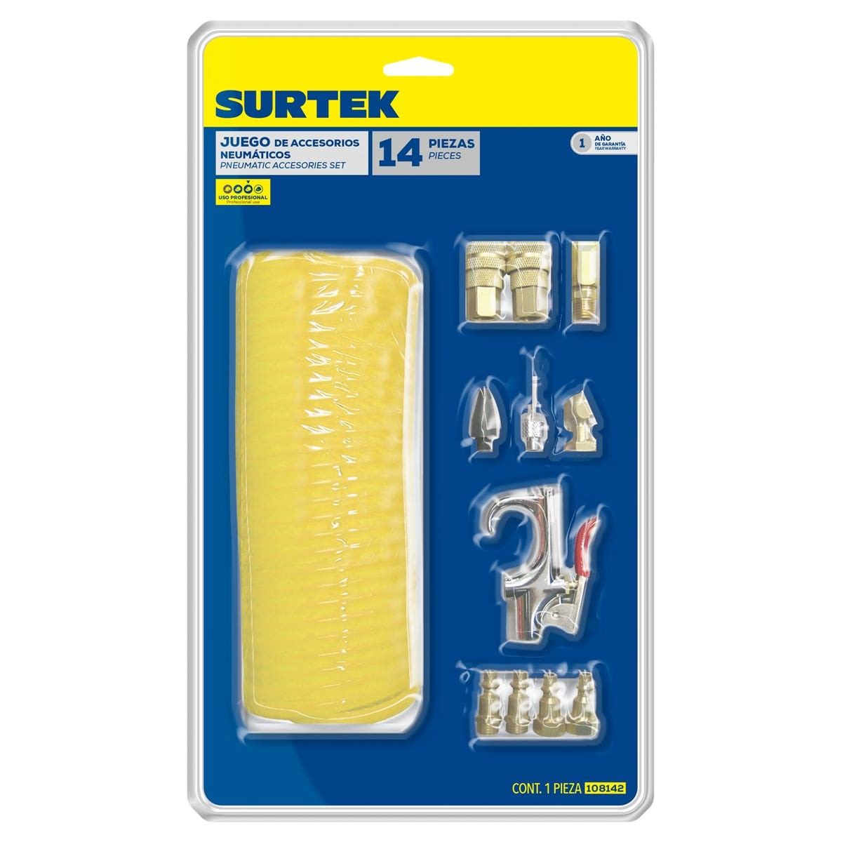 Imagen de JUEGO DE ACCESORIOS NEUMATICOS 14 PIEZAS