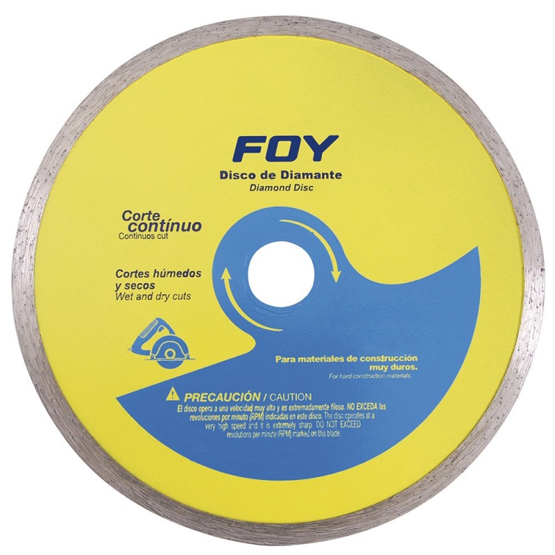 Imagen de DISCO DE DIAMANTE CORTE CONTINUO 4 1/2" COD 143510 FOY
