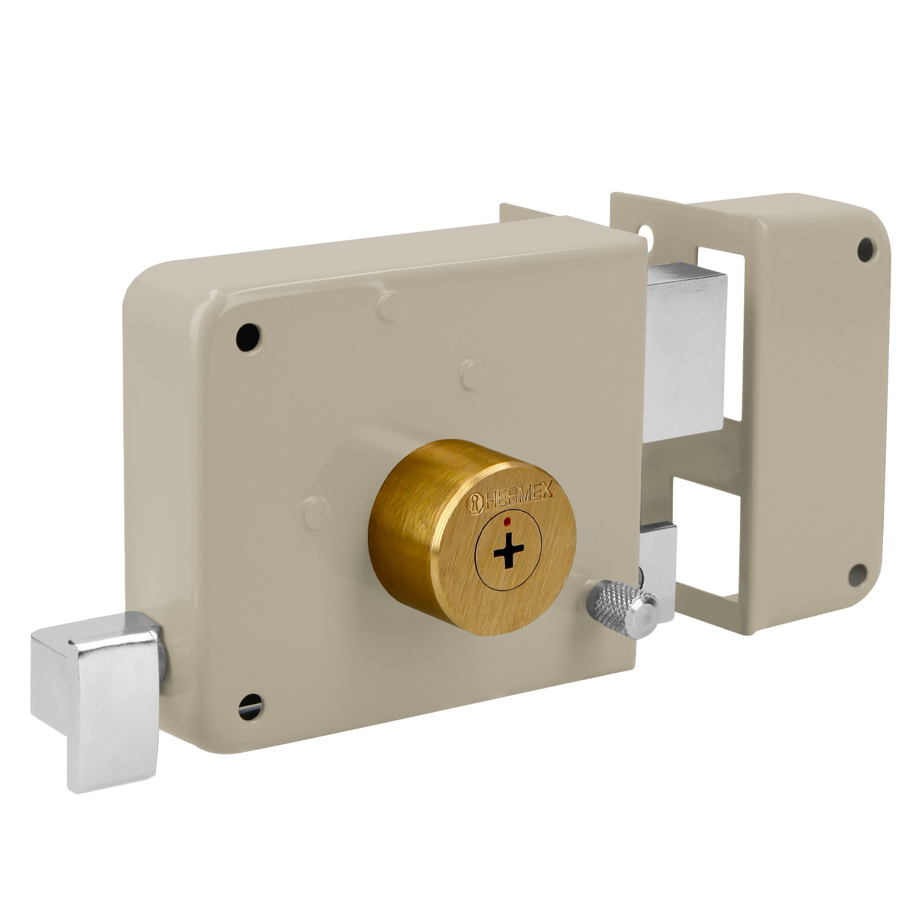 Imagen de CERRADURA DE SOBREPONER LADO DERECHO INSTALA-FACIL CON LLAVE TETRA EN CAJA HERMEX