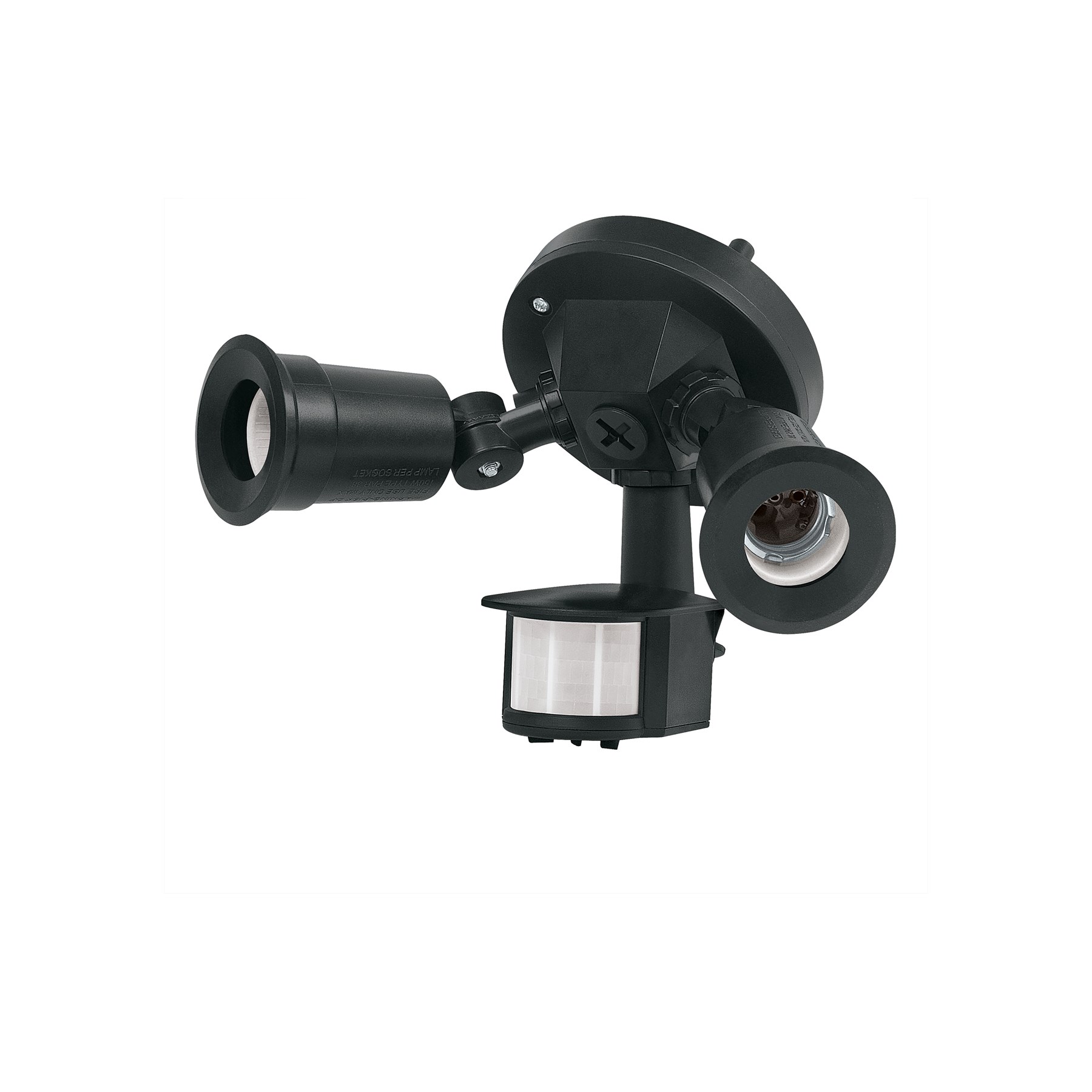 Imagen de ARBOTANTE NEGRO CON SENSOR DE MOVIMIENTO LAMPARAS NO INCLUIDAS VOLTECK