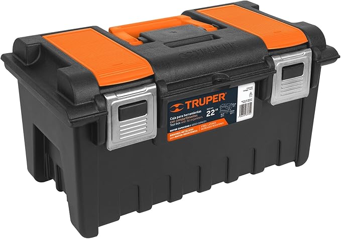 Imagen de CAJA P/HERRAMIENTA 22" C/COMPARTIMENTOS Y BROCHES METALICOS