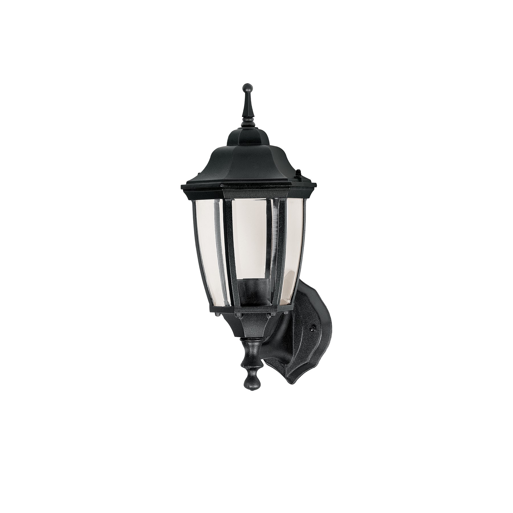 Imagen de ARBOTANTE TIPO FAROL TRADICIONAL SOPORTADO PARA EXTERIOR NEGRO VOLTECK
