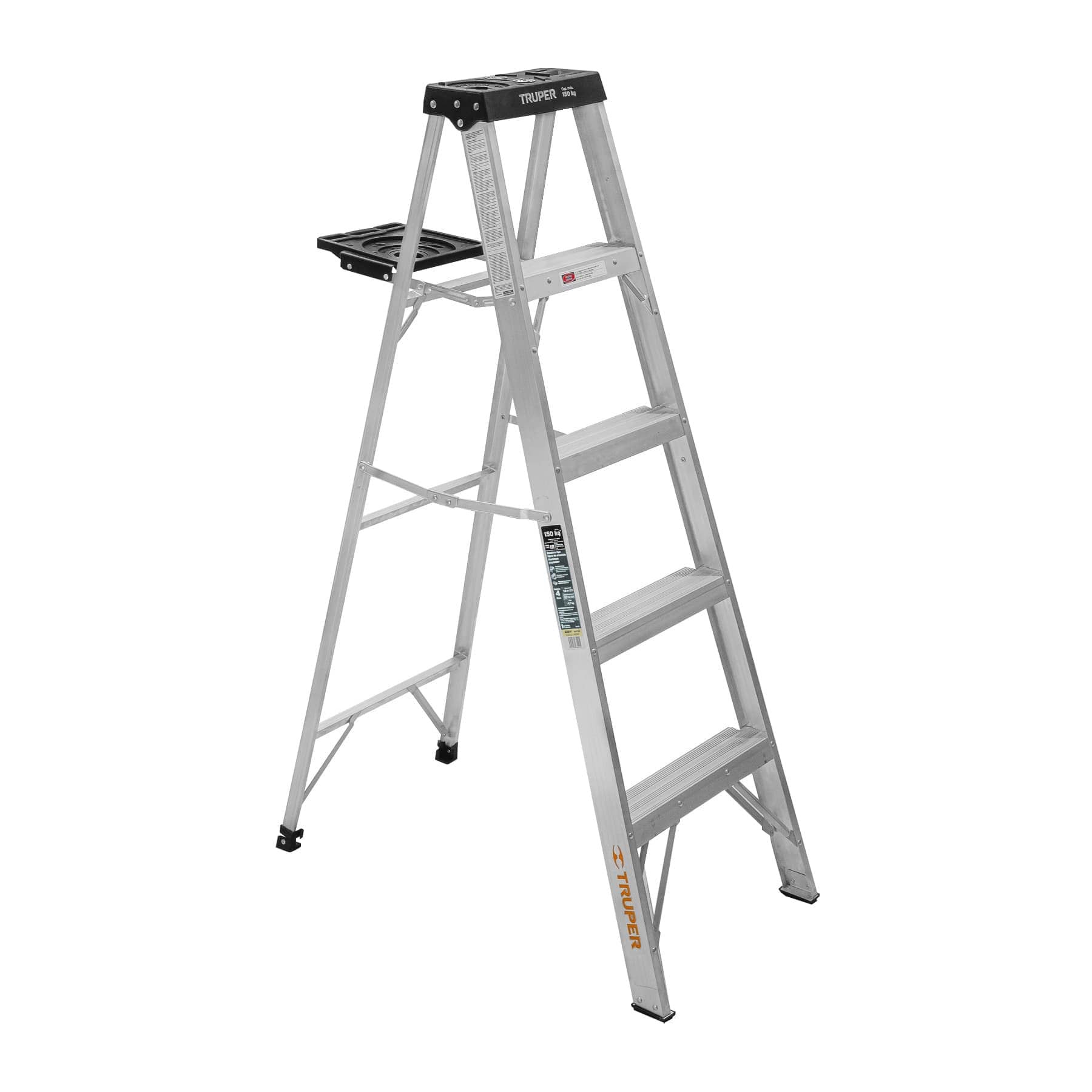 Imagen de ESCALERA DE TIJERA TIPO III CON 4 ESCALONES Y BANDEJA TRUPER