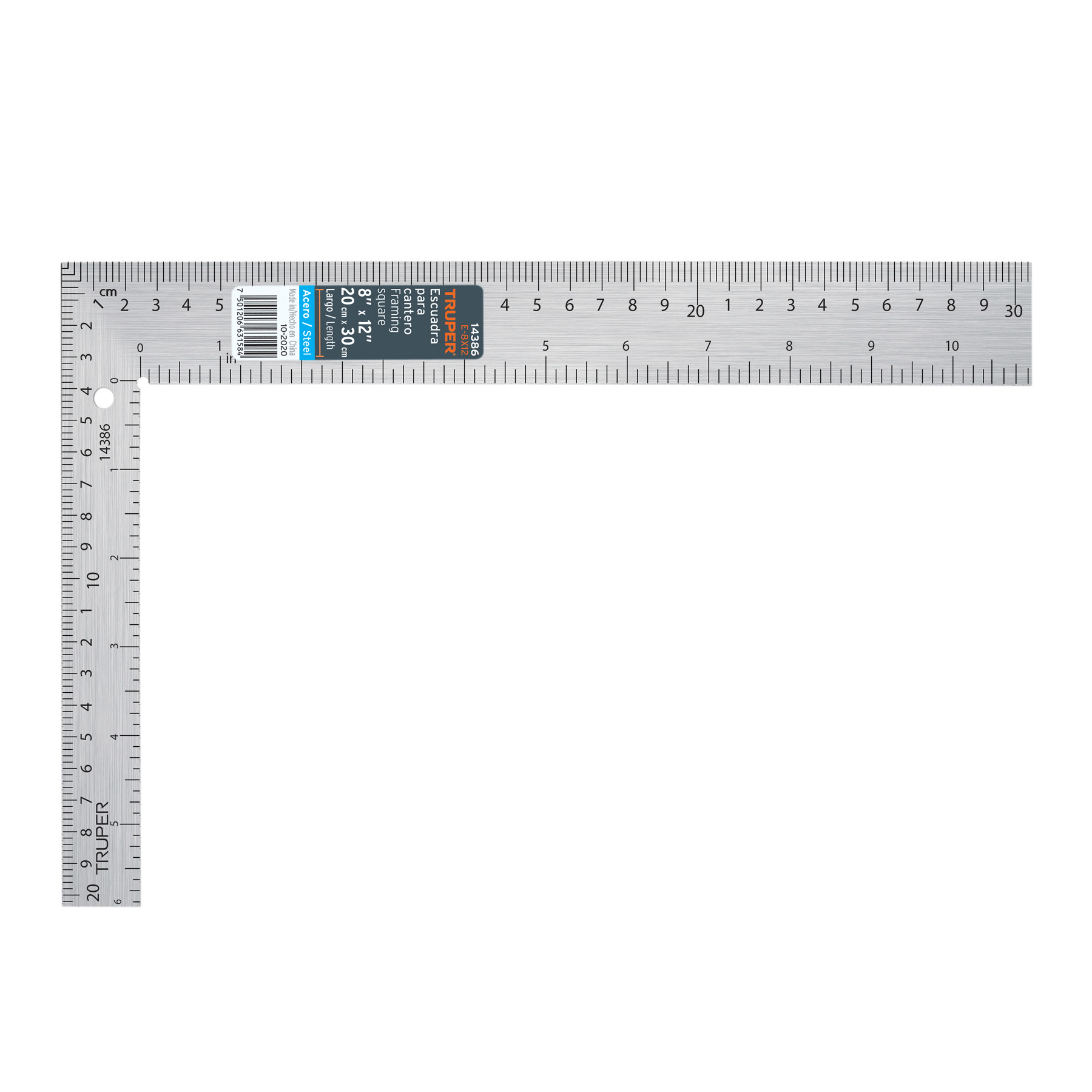 Imagen de ESCUADRA DE 8" X 12" DE ACERO PARA CANTERO TRUPER