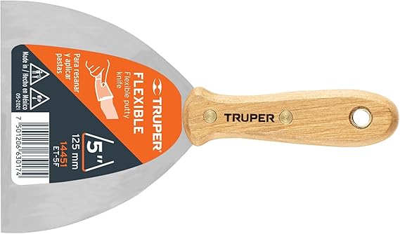 Imagen de ESPATULA FLEXIBLE DE 5" CON MANGO DE MADERA TRUPER