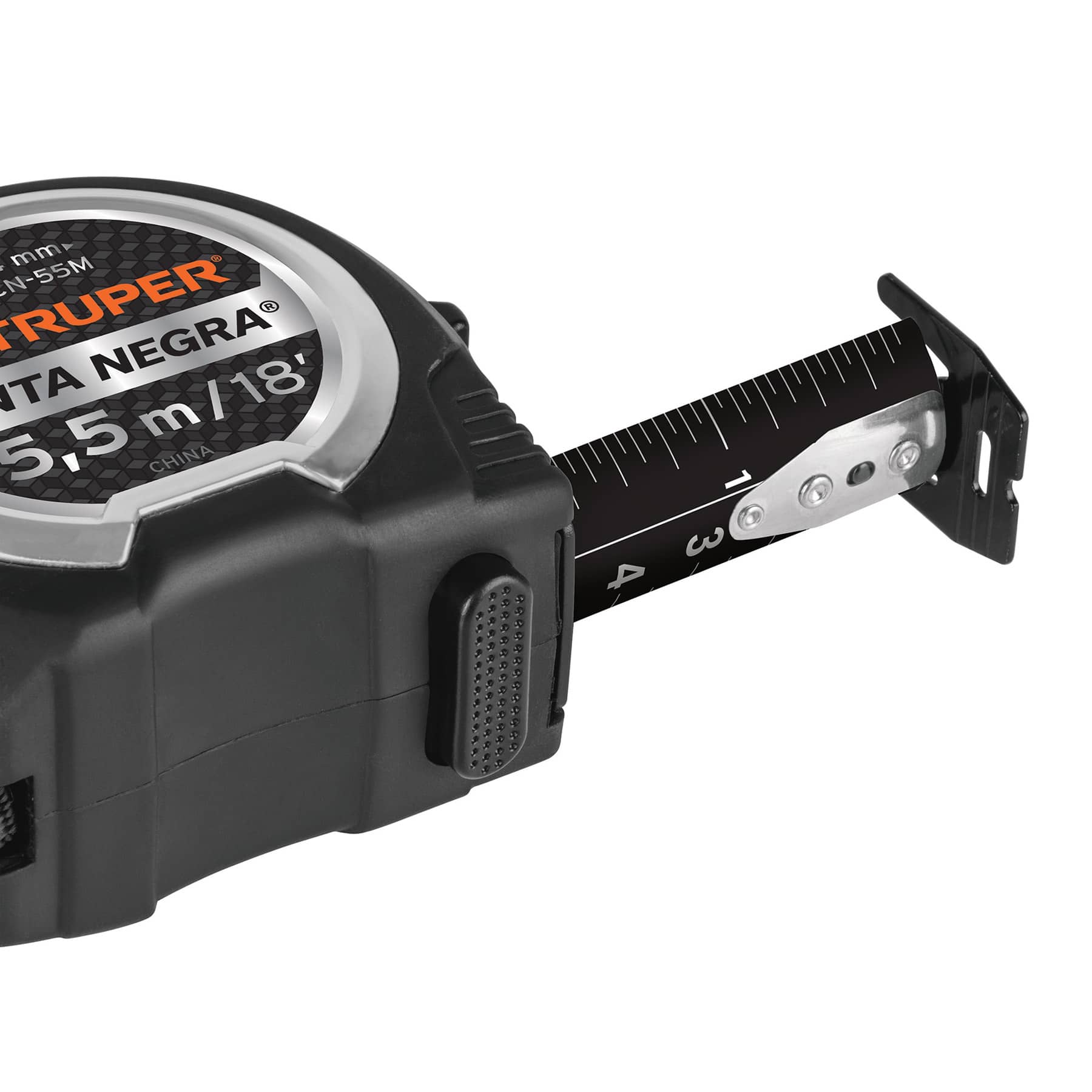 Imagen de FLEXOMETRO CONTRA IMPACTOS 5.5 M CINTA?NEGRA 25 MM TRUPER