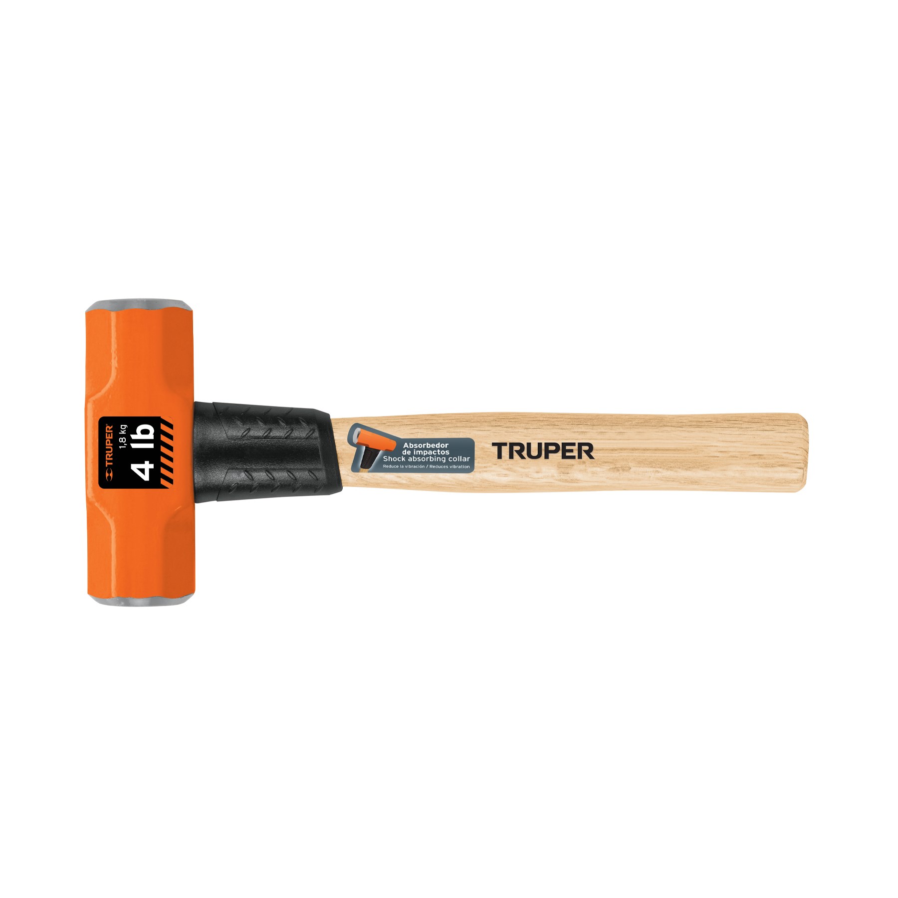 Imagen de MARRO OCTAGONAL DE 4 LIBRAS CON MANGO DE MADERA DE 12" TRUPER