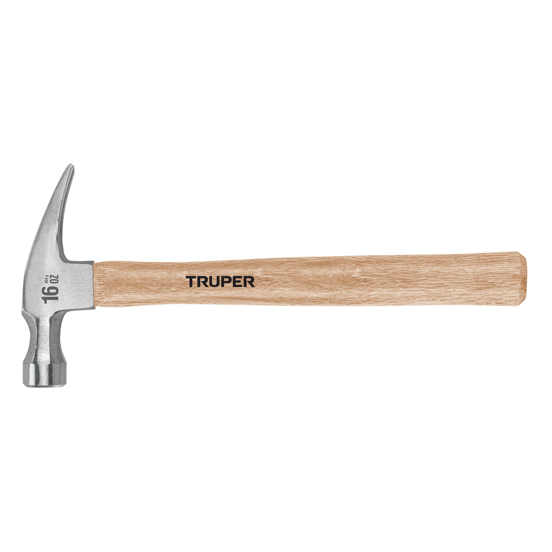 Imagen de MARTILLO PULIDO DE 16 ONZAS DE UÑA RECTA CON MANGO MADERA TRUPER
