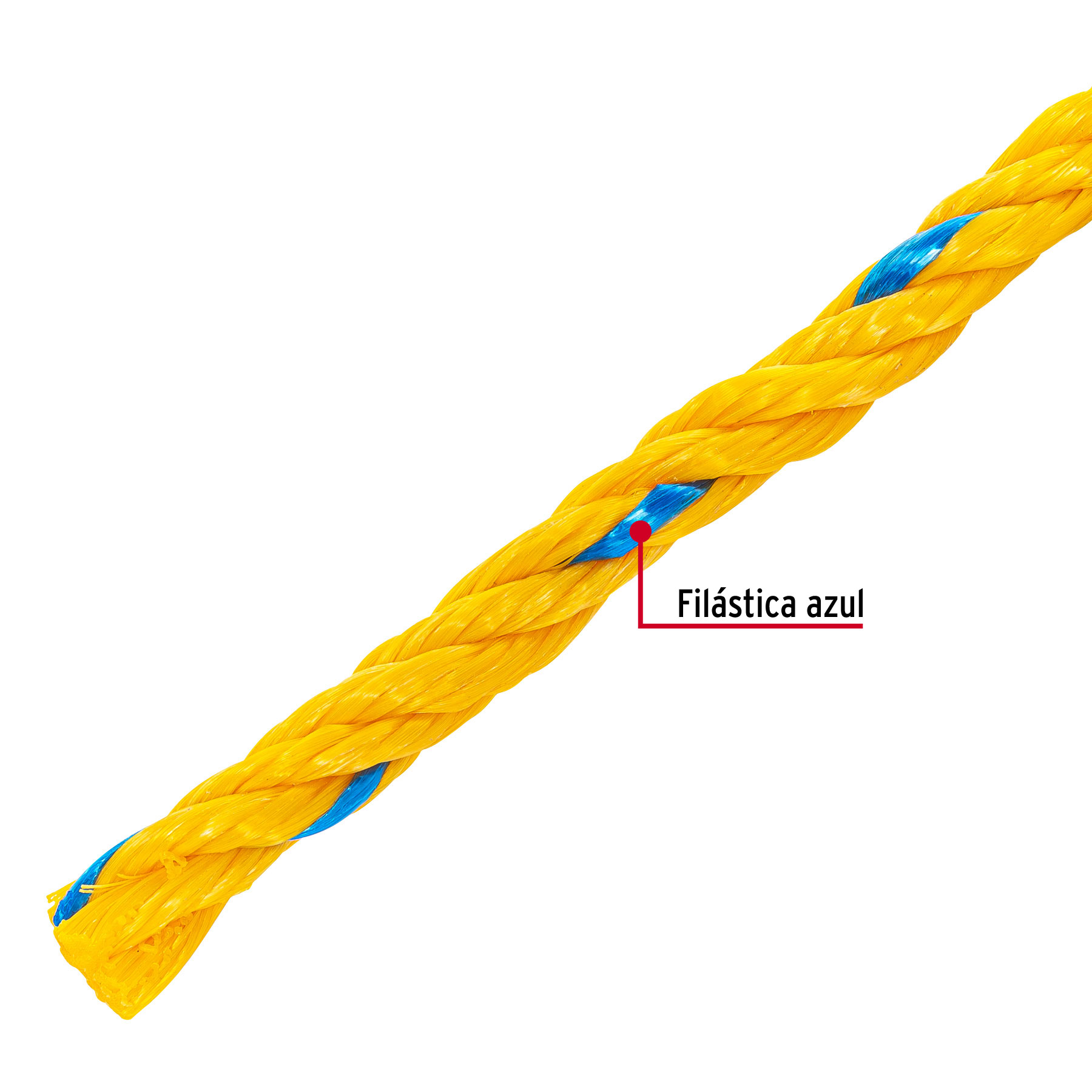 Imagen de METRO DE CUERDA AMARILLA DE POLIPROPILENO 10MM CARRETE 440M