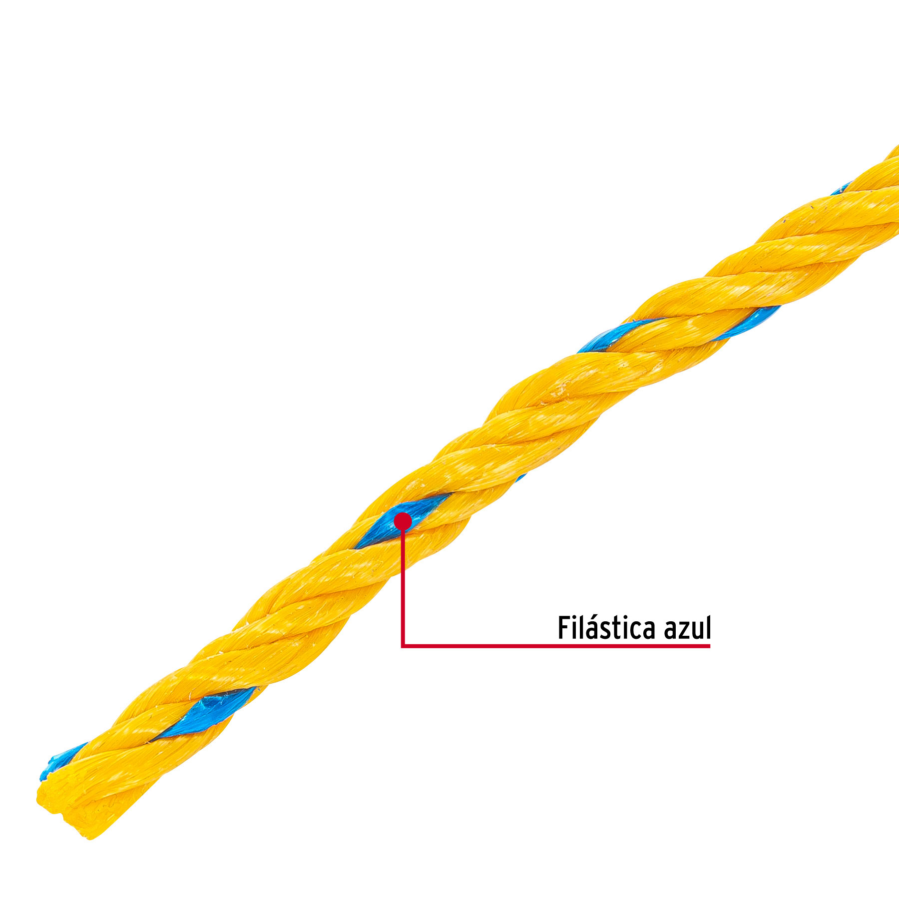 Imagen de METRO DE CUERDA AMARILLA DE POLIPROPILENO 6MM CARRETE 920M