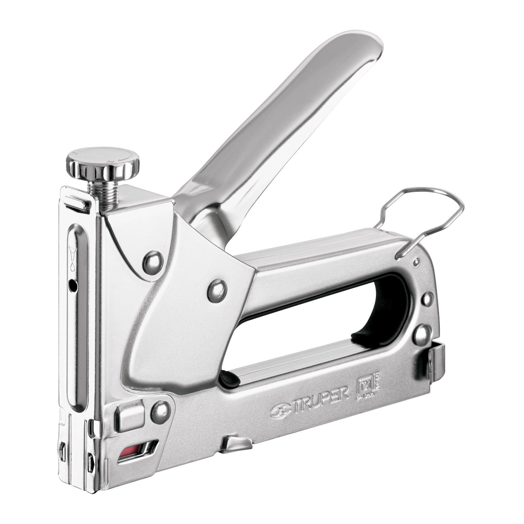 Imagen de ENGRAPADORA TIPO PISTOLA PARA MEDIDAS DE "5/16" Y 3/8" CON 200 GRAPAS TRUPER