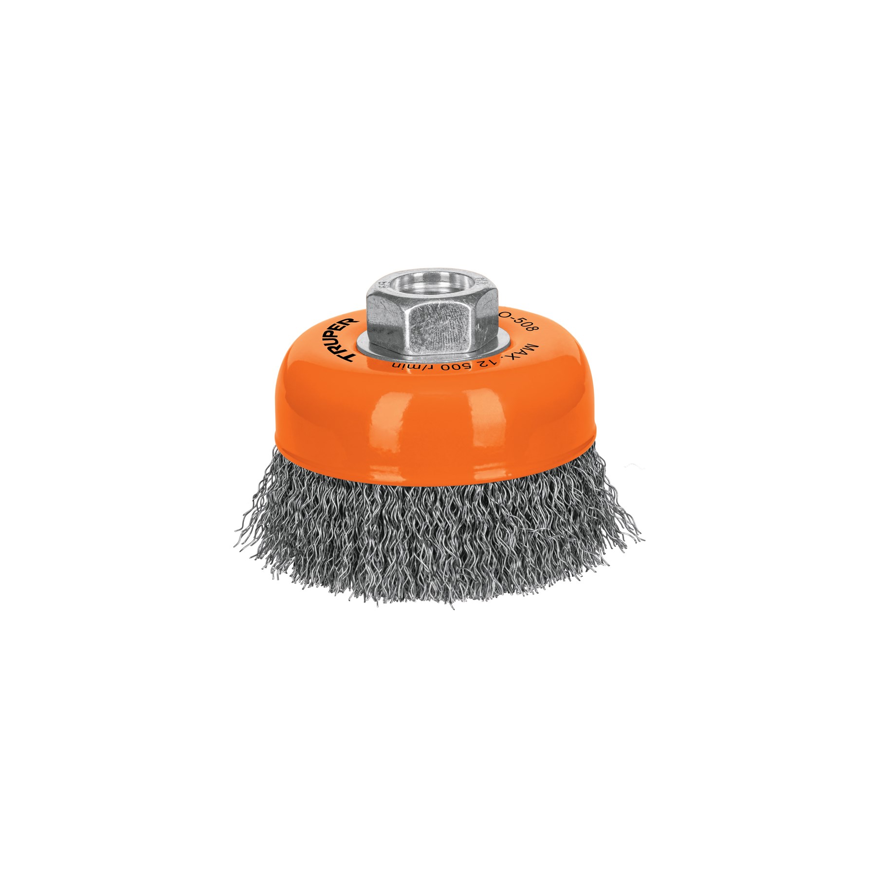 Imagen de CARDA COPA 3" ALAMBRE ONDULADO FINO EJE 5/8"-11 TRUPER