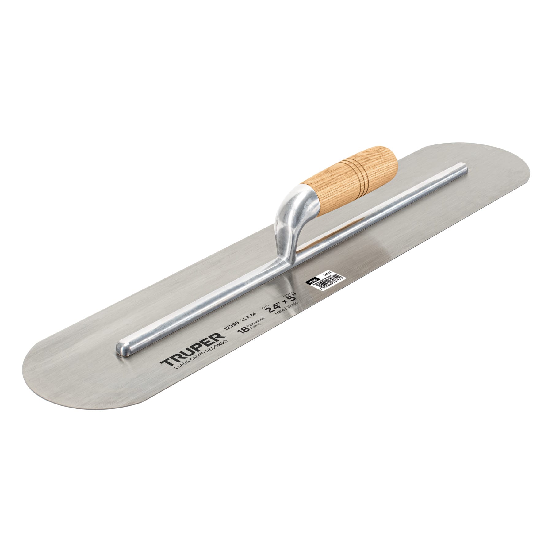 Imagen de LLANA DE CANTO REDONDO DE 24" X 5" CON MANGO DE MADERA TRUPER